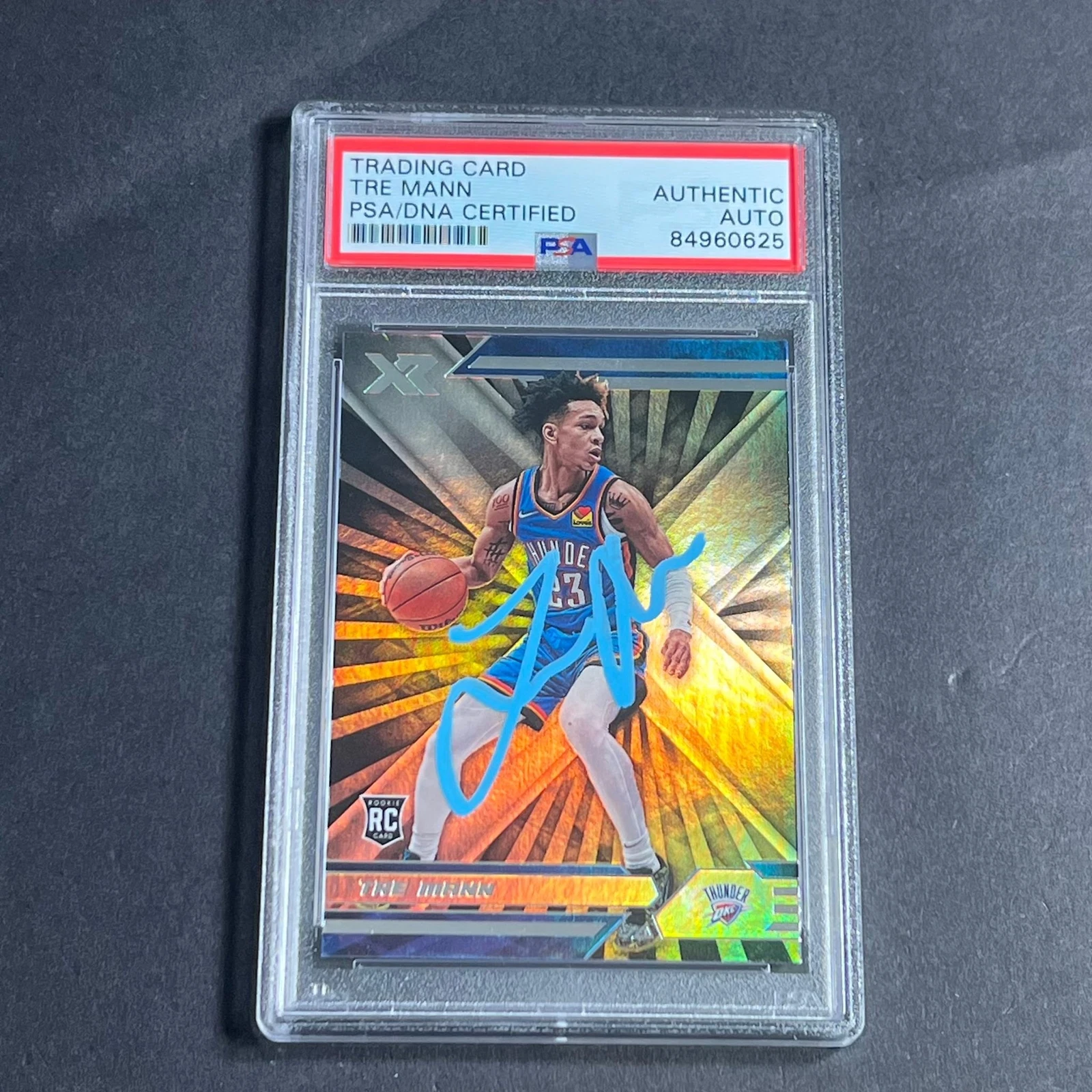 2021-22 Panini Chronicles XR #385 Tre Mann Signed AUTO PSA Slabbed Thunder