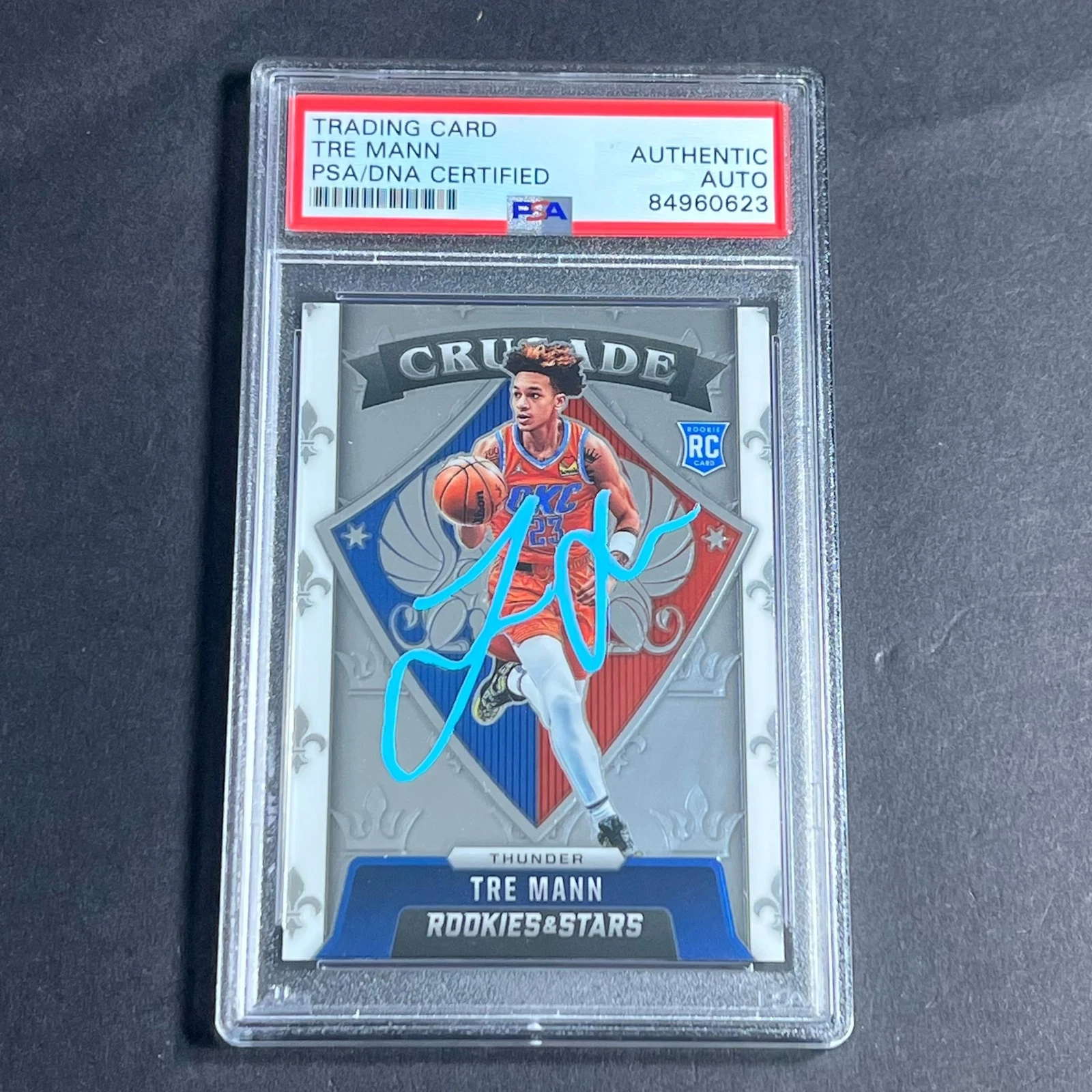 2021-22 Panini Chronicles Rookies and Stars #643 Tre Mann Signed AUTO PSA Slabbe