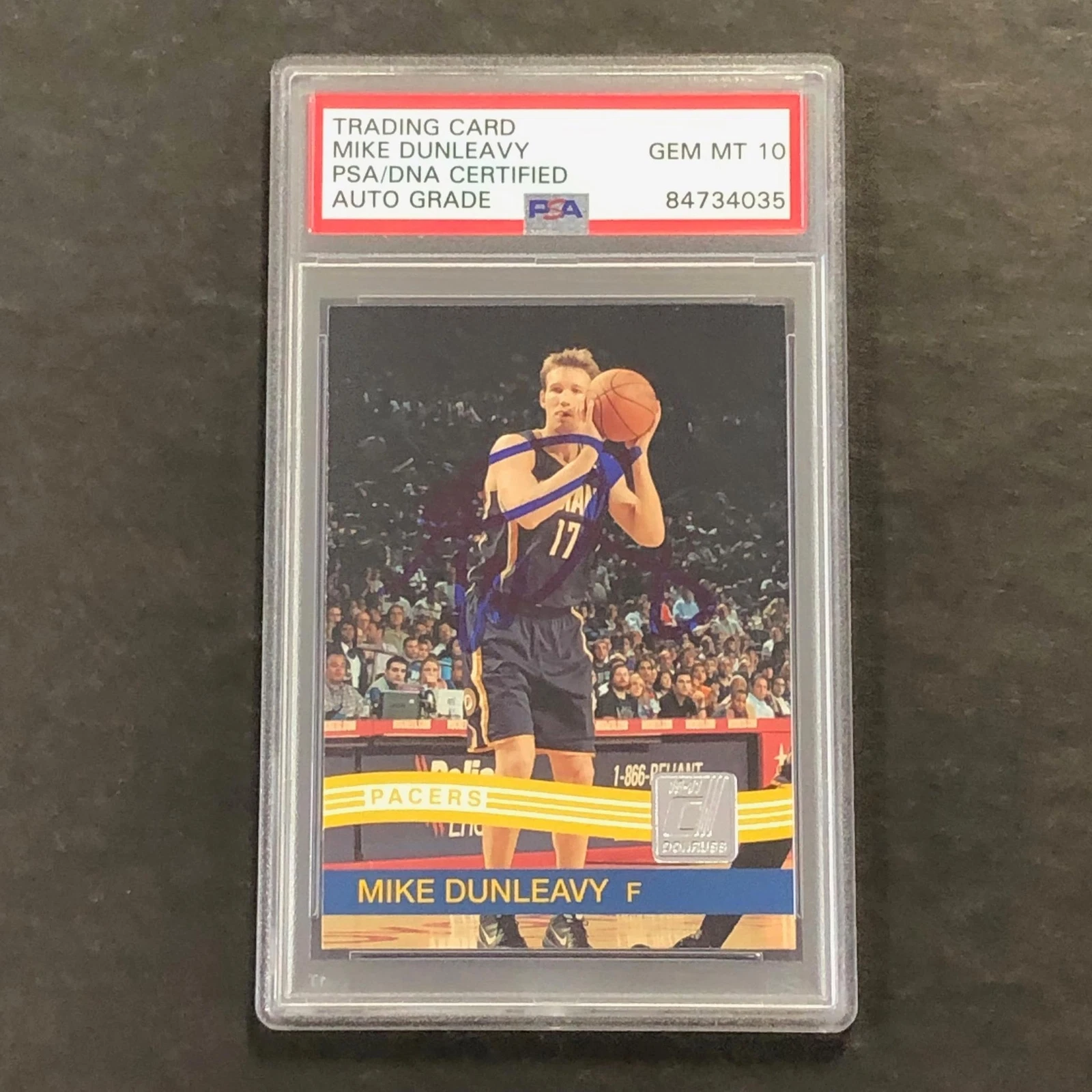 2010-11 Panini Donruss #59 Mike Dunleavy Signed Card AUTO PSA/DNA Slabbed Pacers