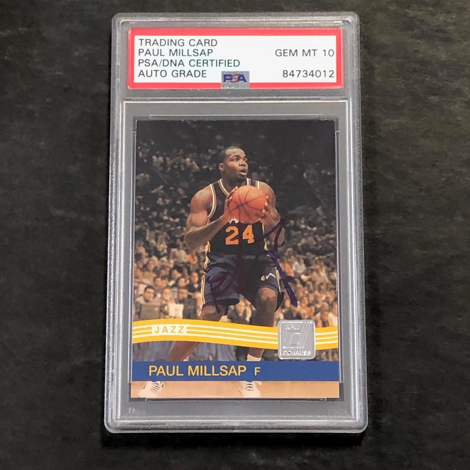 2010-11 Donruss Basketball #146 Paul Millsap Signed Card AUTO 10 PSA Slabbed Jaz