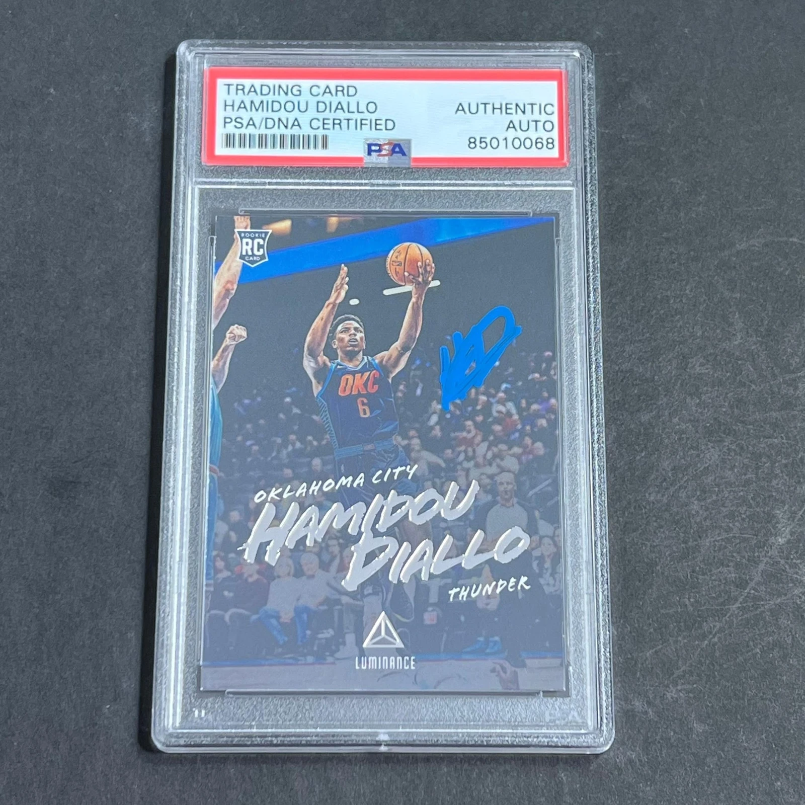 2020-21 Panini Mosaic #145 Hamidou Diallo Signed Card AUTO PSA Slabbed RC Thunde