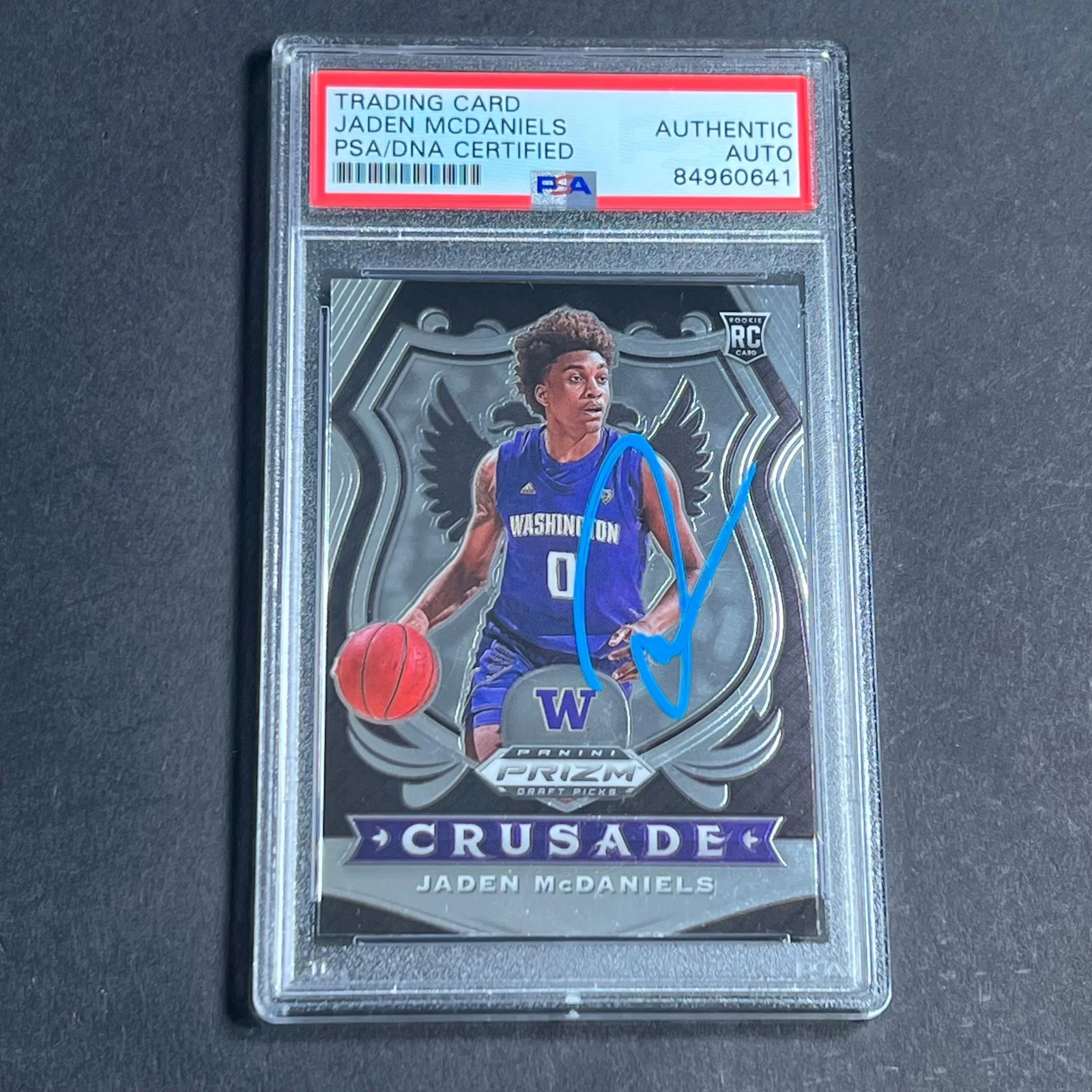 2020 Panini Draft Picks #91 Jaden McDaniels Signed Card AUTO PSA/DNA Slabbed Was
