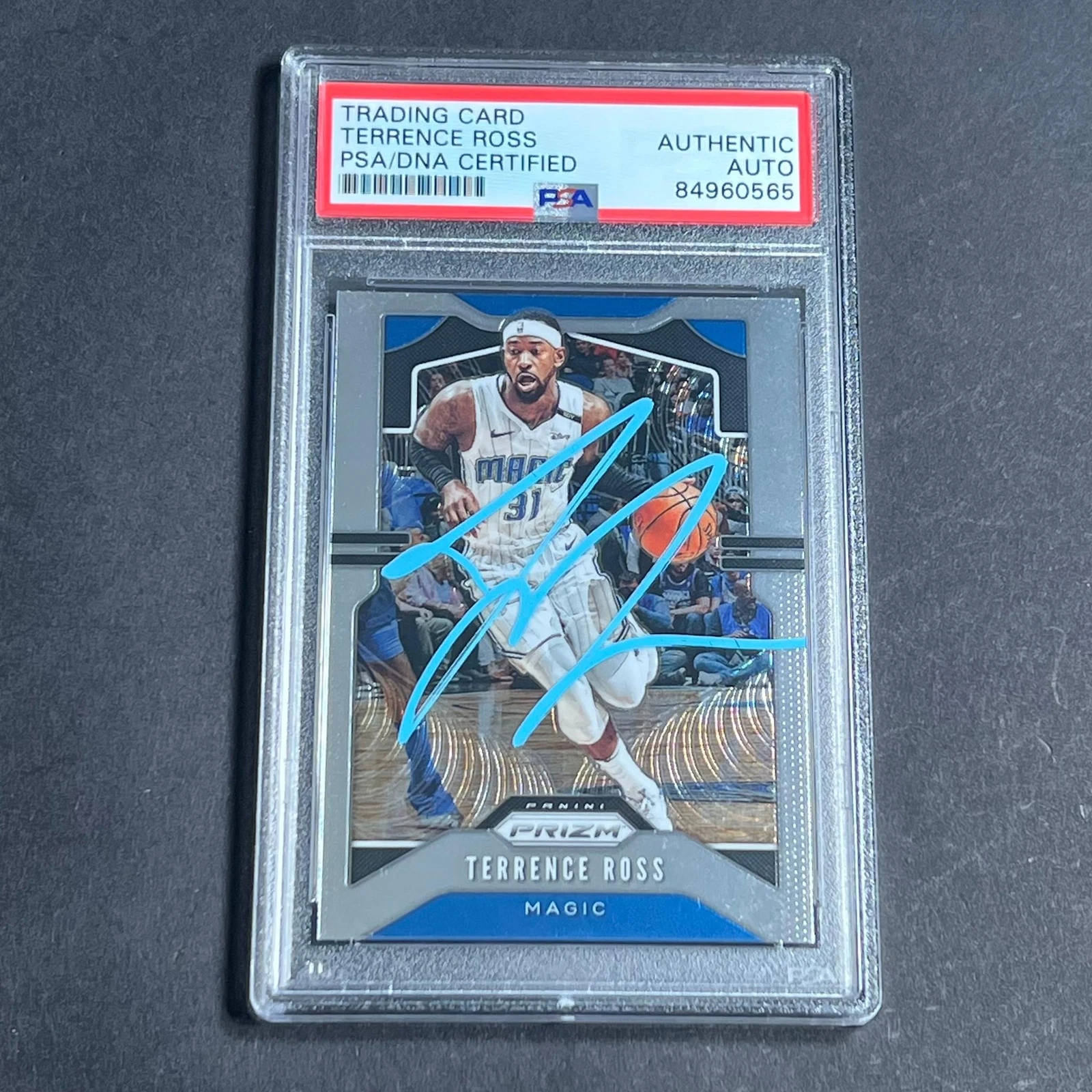 2019-20 Panini Prizm #44 Terrence Ross Signed Card AUTO PSA Slabbed Magic