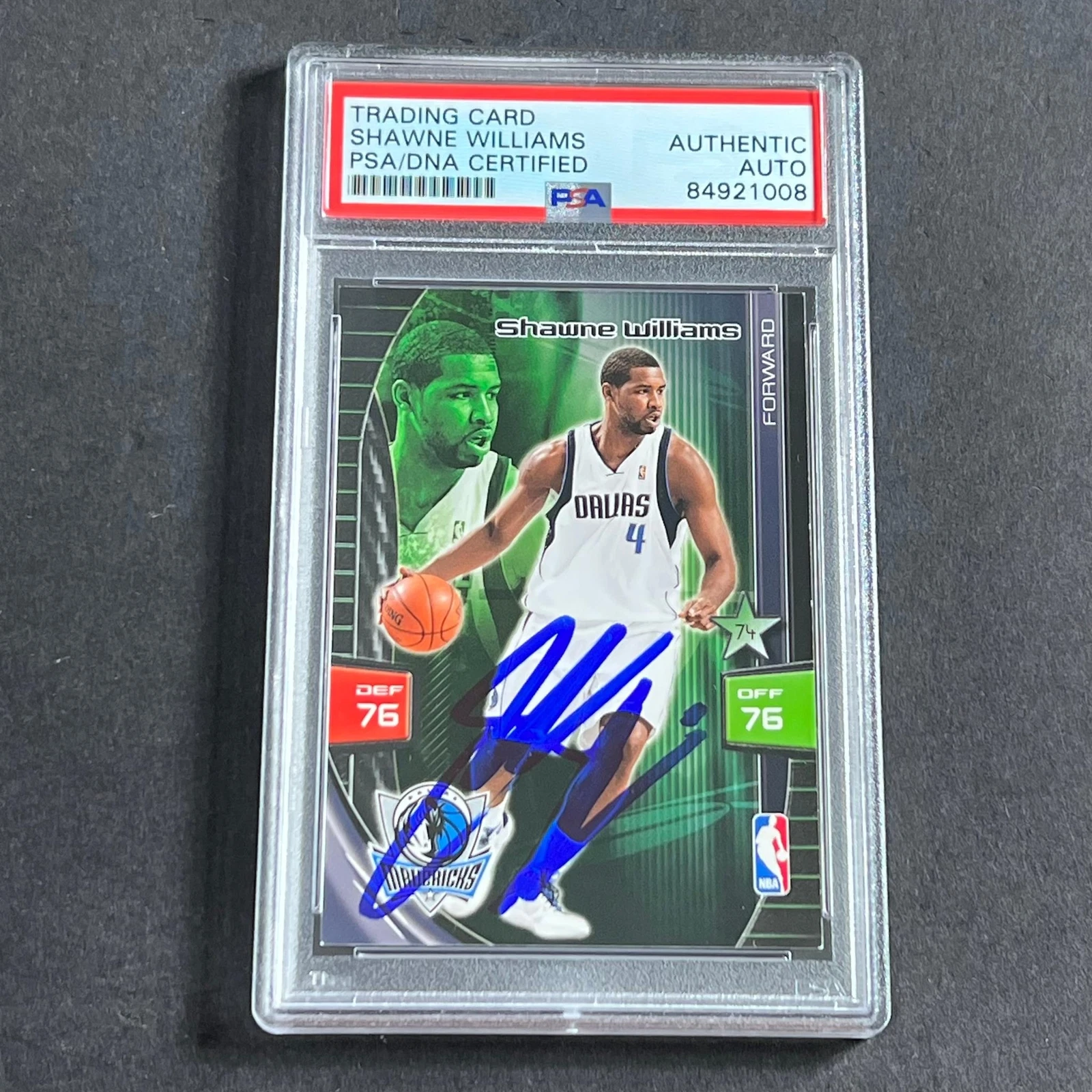 2009-10 Adrenalyn XL Shawne Williams Signed Card AUTO PSA Slabbed Mavericks