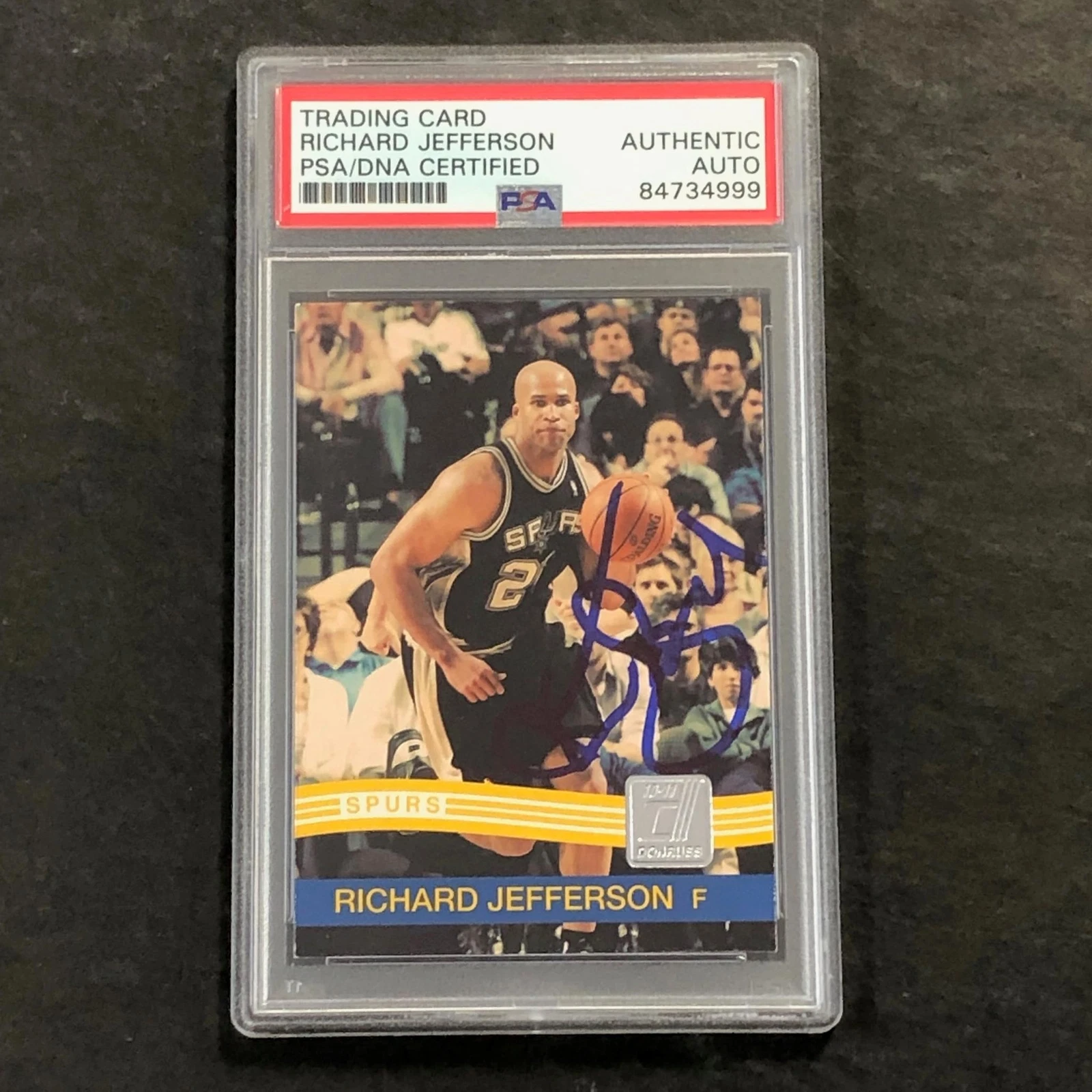 2010-11 Panini Donruss #109 Richard Jefferson Signed Card AUTO PSA/DNA Slabbed S
