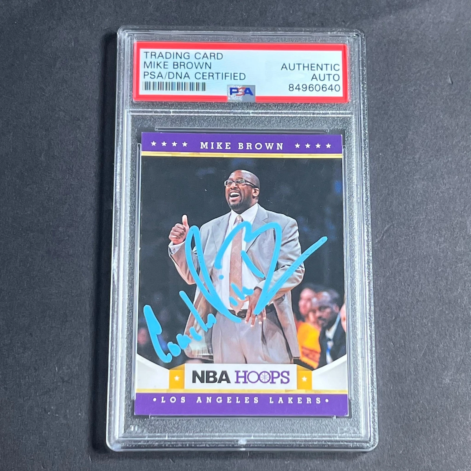 2012 NBA Hoops #203 Mike Brown Signed Card AUTO PSA Slabbed Lakers