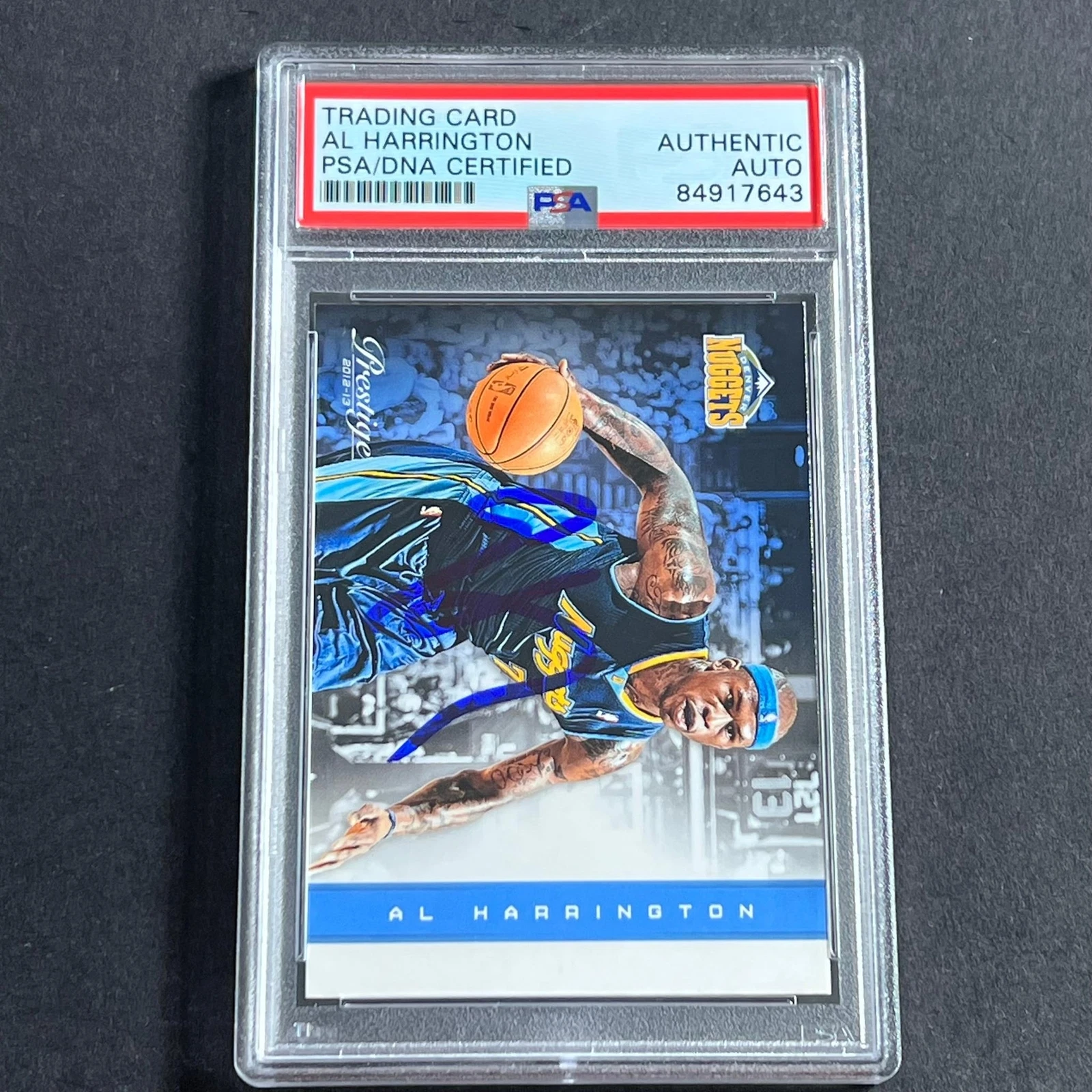 2012-13 Panini Prestige #64 Al Harrington Signed Card AUTO PSA Slabbed Nuggets