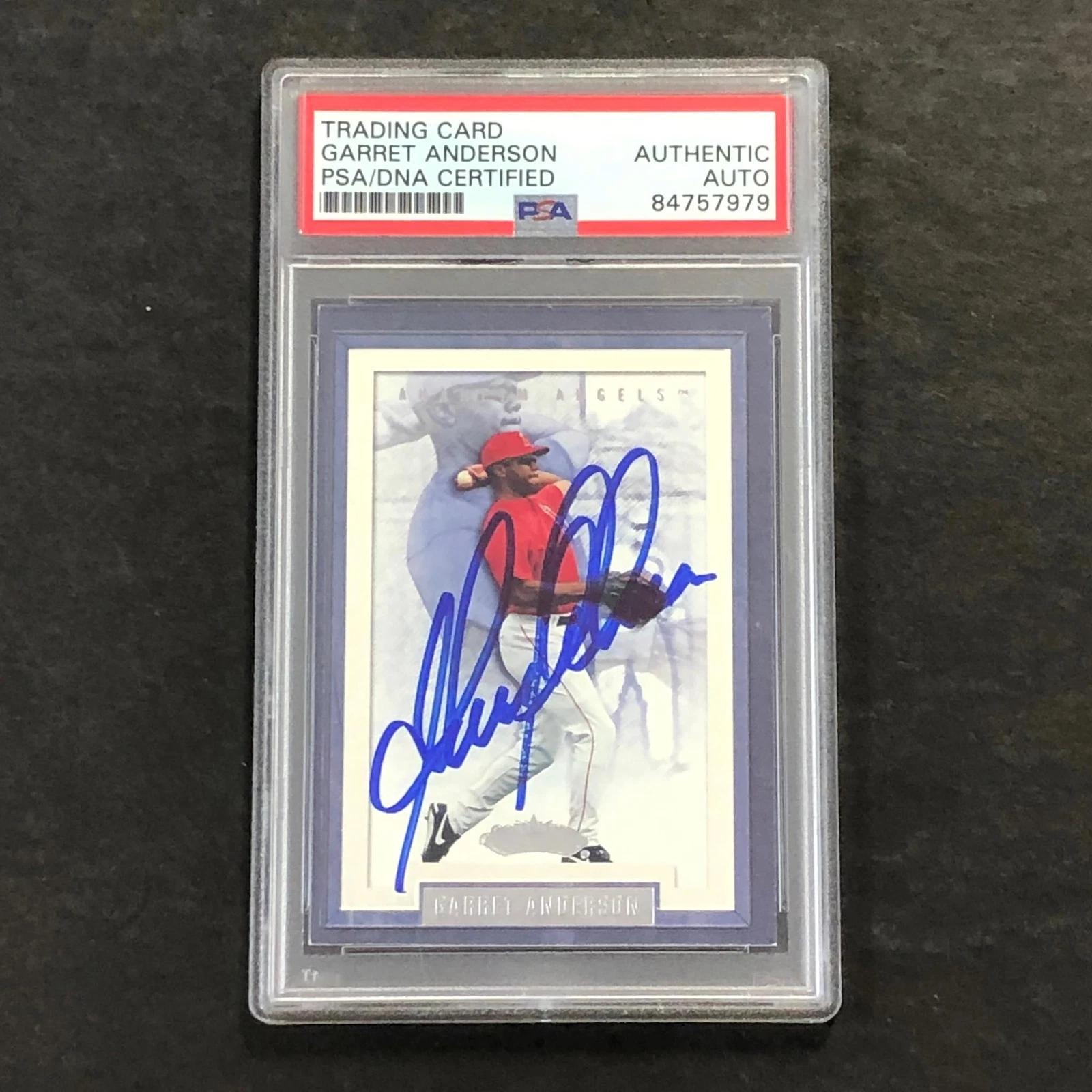 2002 Fleer #32 Garret Anderson Signed Card AUTO PSA/DNA Slabbed Angels