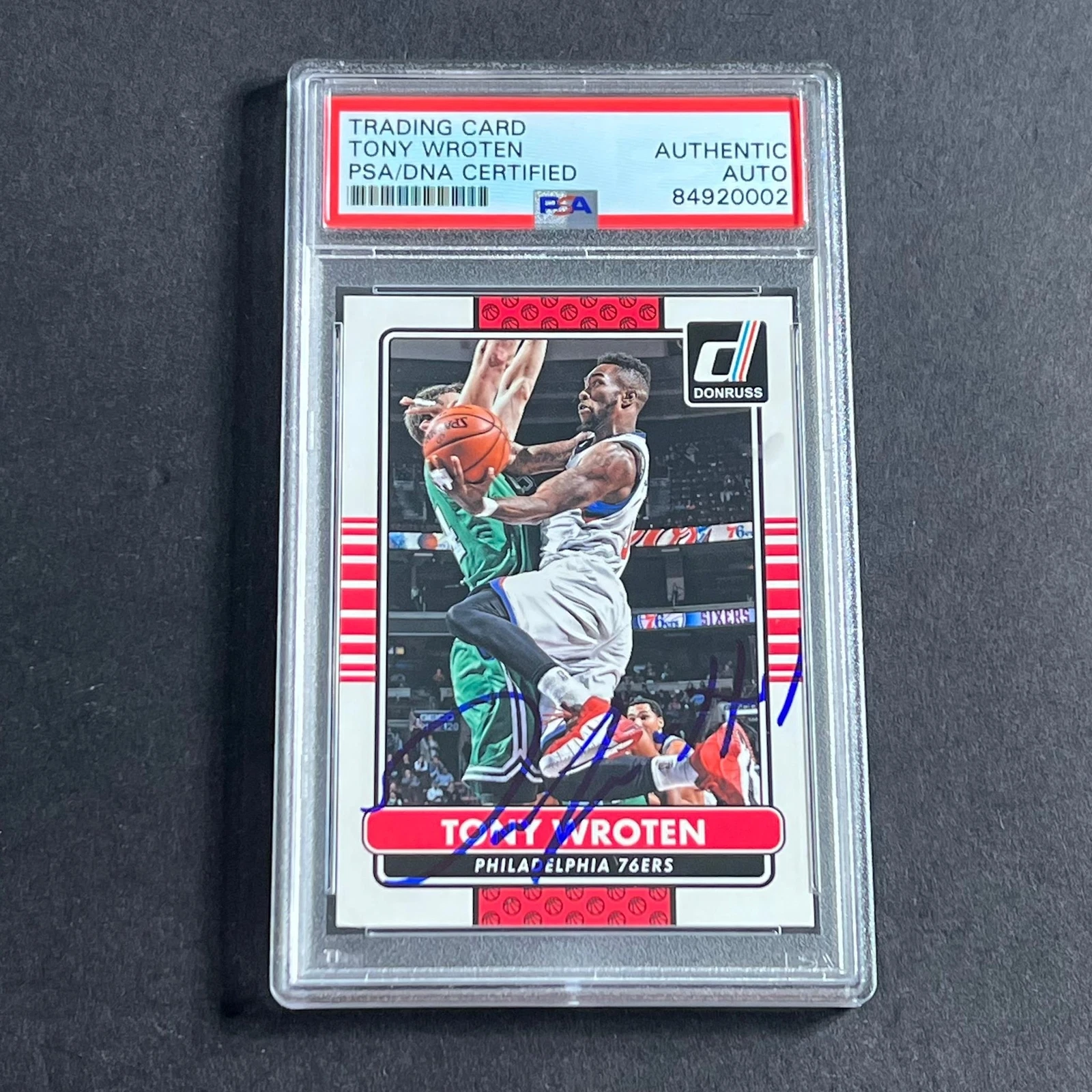 2014-15 Panini Donruss #130 Tony Wroten Signed Card AUTO PSA Slabbed 76ers