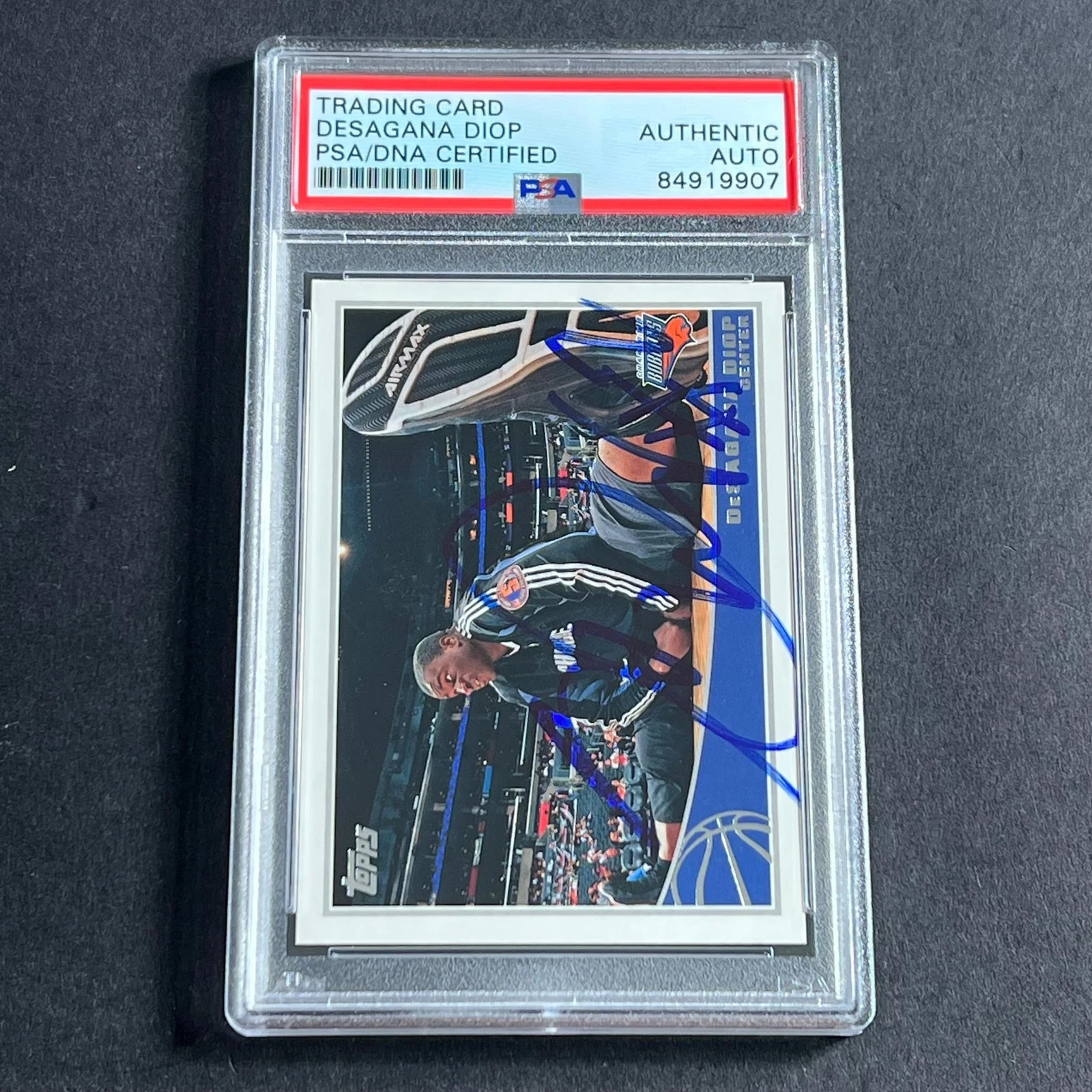 2009-10 Topps #31 DeSagana Diop Signed Card AUTO PSA Slabbed Bobcats