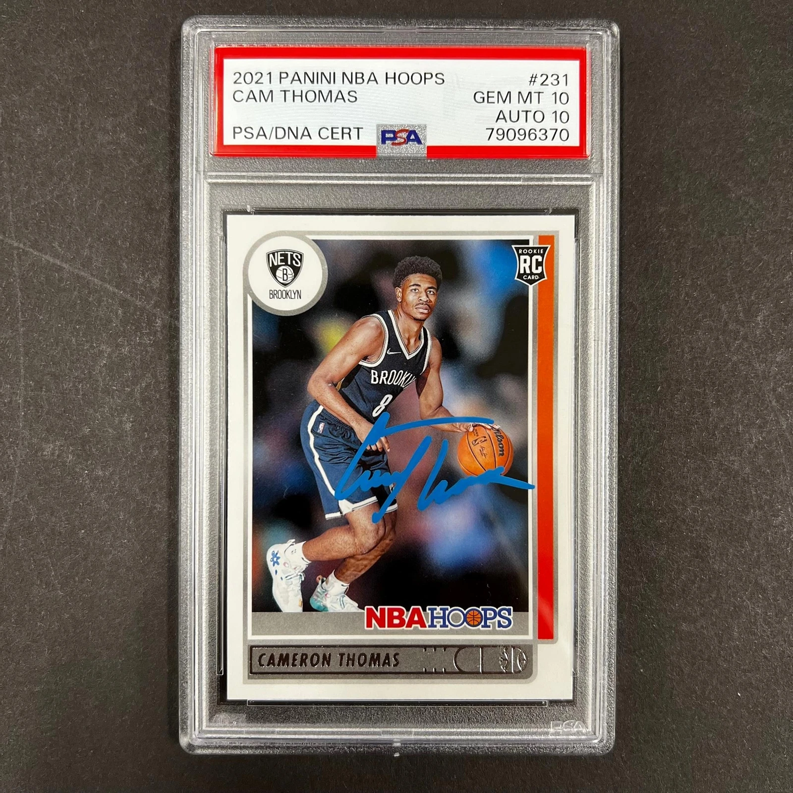 2021 Panini Hoops #231 Cameron Thomas Signed Card AUTO 10 PSA/DNA Slabbed