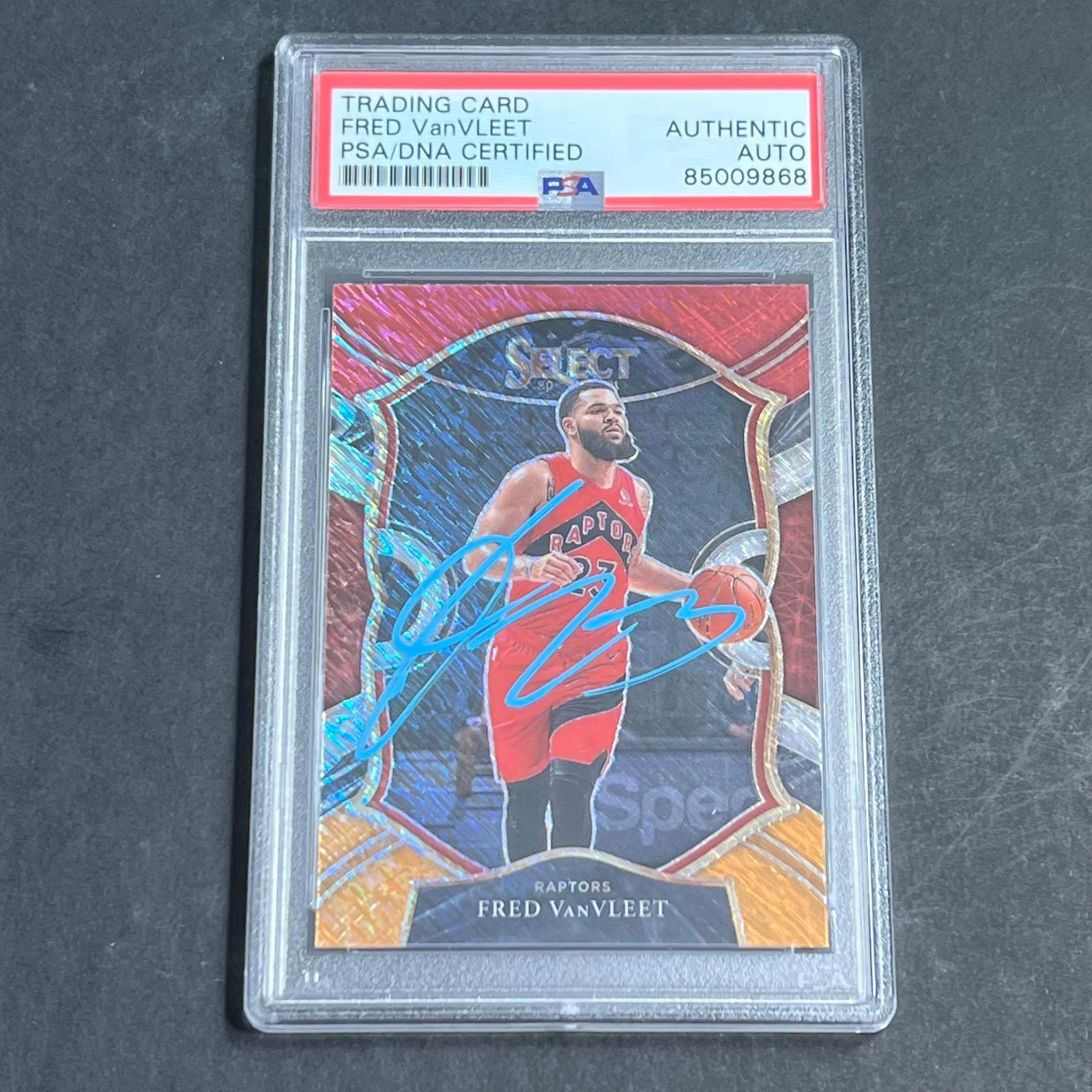 2020-21 Panini Select #29 Fred VanVleet Signed Card AUTO PSA Slabbed Raptors