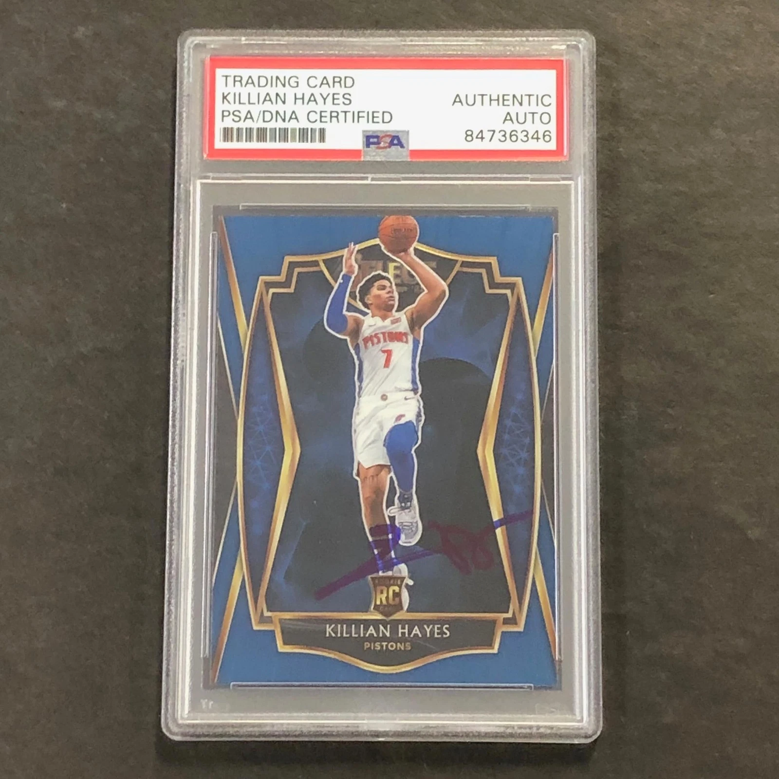 2020-21 Panini Select #181 Killian Hayes Signed Card AUTO PSA Slabbed RC Pistons