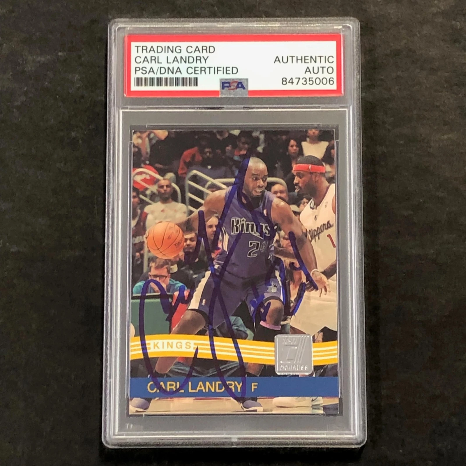 2010-11 Panini Donruss #221 Carl Landry Signed Card AUTO PSA/DNA Slabbed Kings