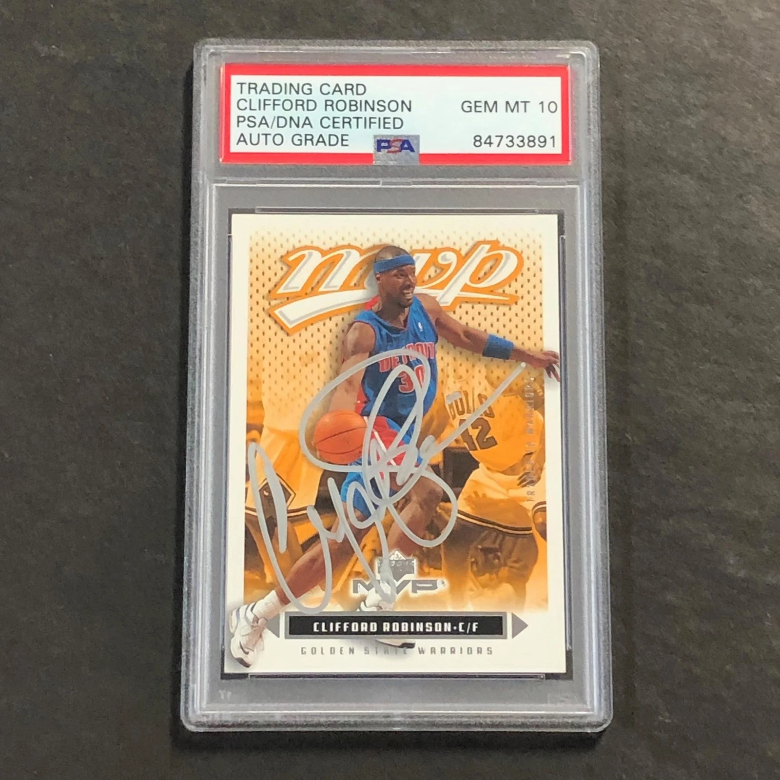 2003-04 Upper Deck #40 Clifford Robinson Signed Card AUTO 10 PSA Slabbed Warrior