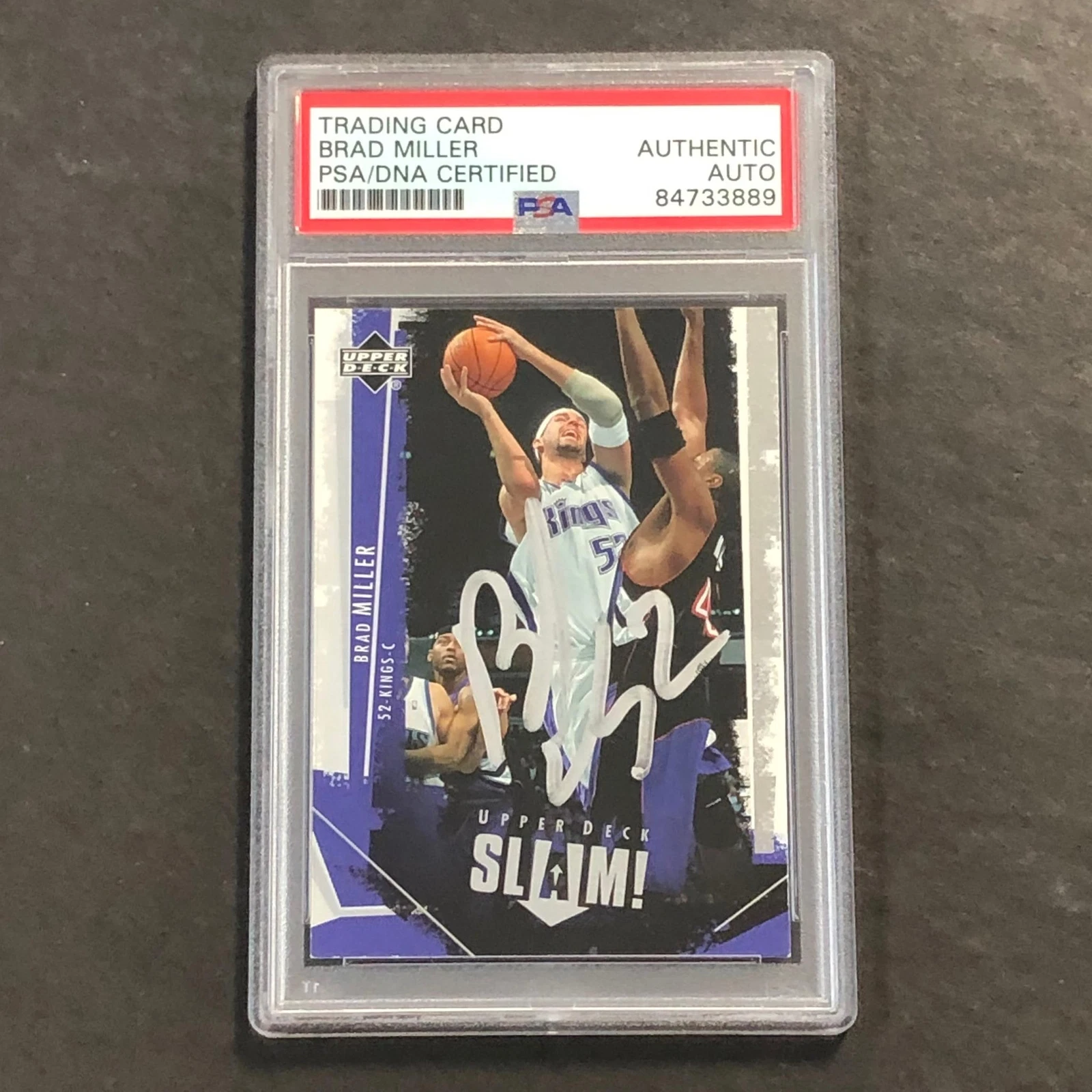 2005 Upper Deck #75 Brad Miller Signed Card AUTO PSA Slabbed Kings