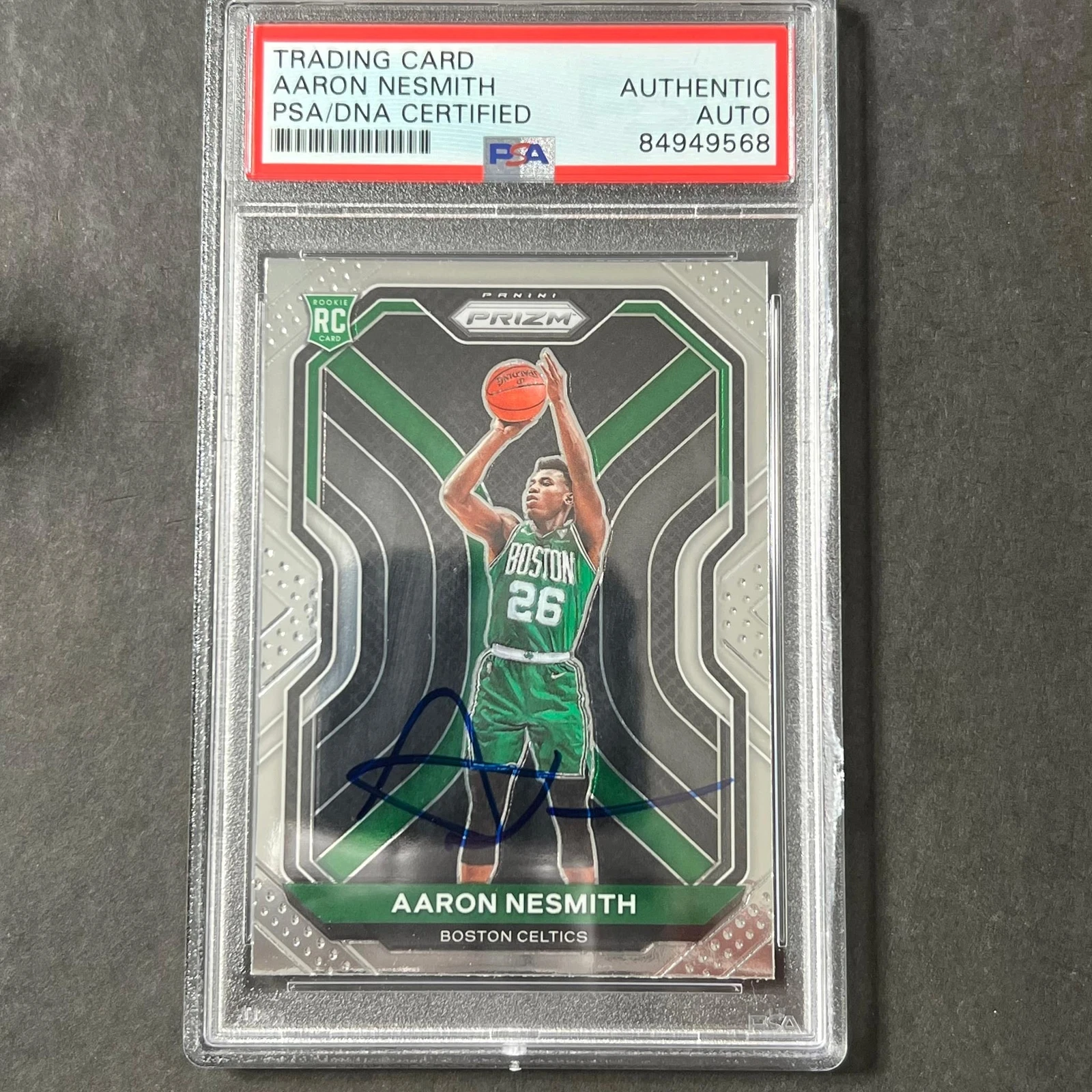 2020-21 Panini Prizm #282 Aaron Nesmith Signed Card AUTO PSA Slabbed RC Celtics