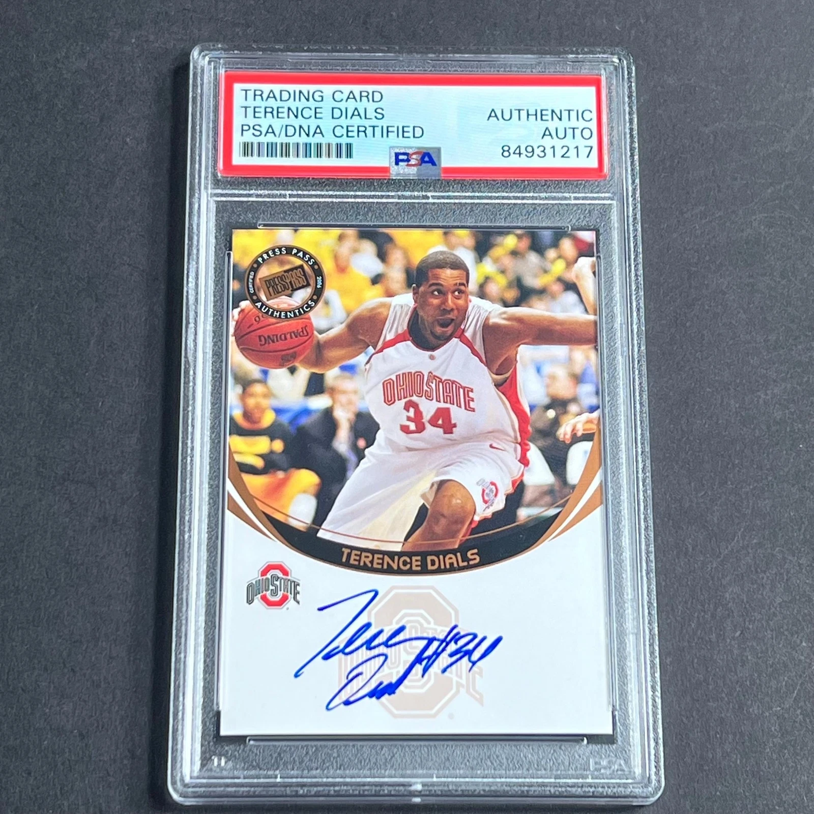 2006 Press Pass Terence Dials Signed Card AUTO PSA Slabbed Ohio State
