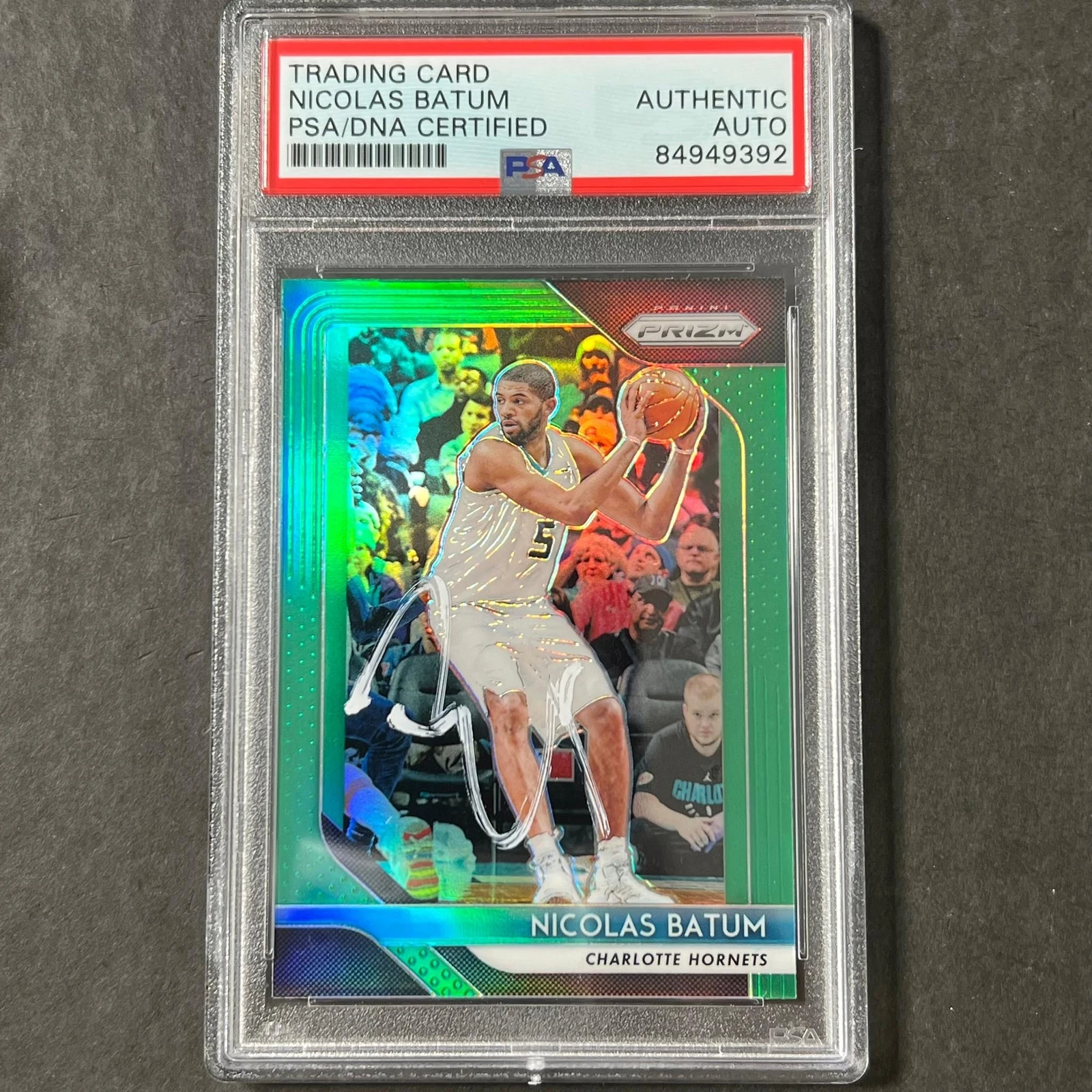 2018-19 Panini Prizm #20 Nicolas Batum Signed Card AUTO PSA Slabbed Hornets