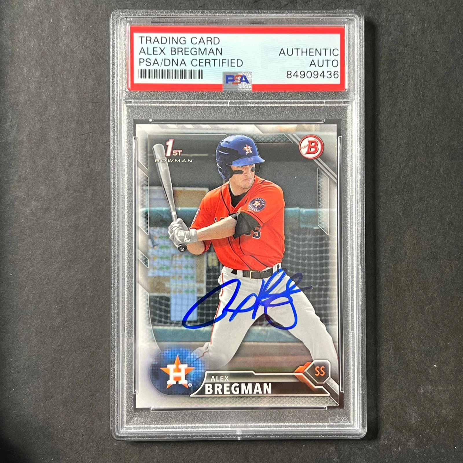 2016 Bowman #BP4 Alex Bregman Signed Card PSA Slabbed Auto Astros