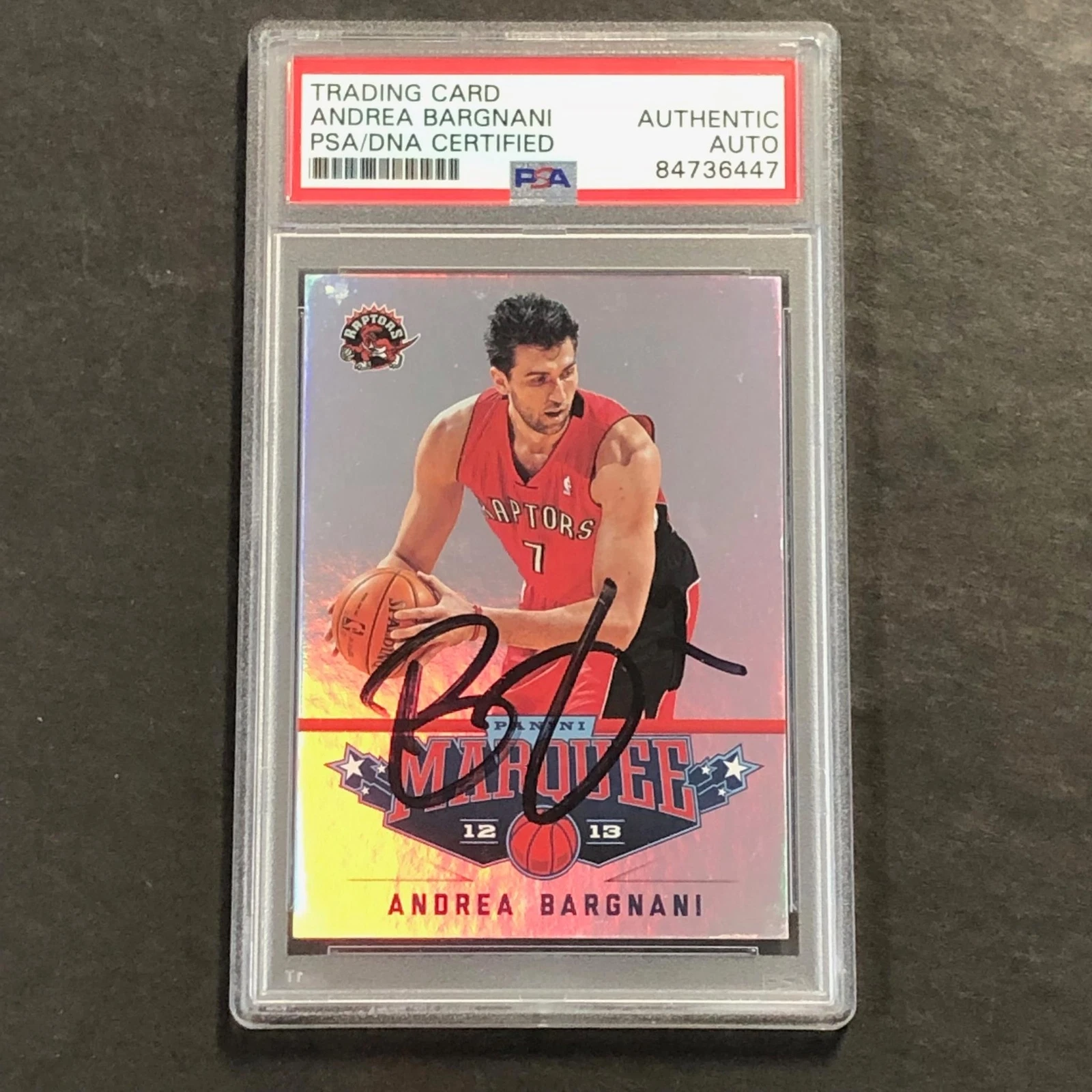 2012-13 Panini Marquee #28 Andrea Bargnani Signed Card AUTO PSA Slabbed Raptors
