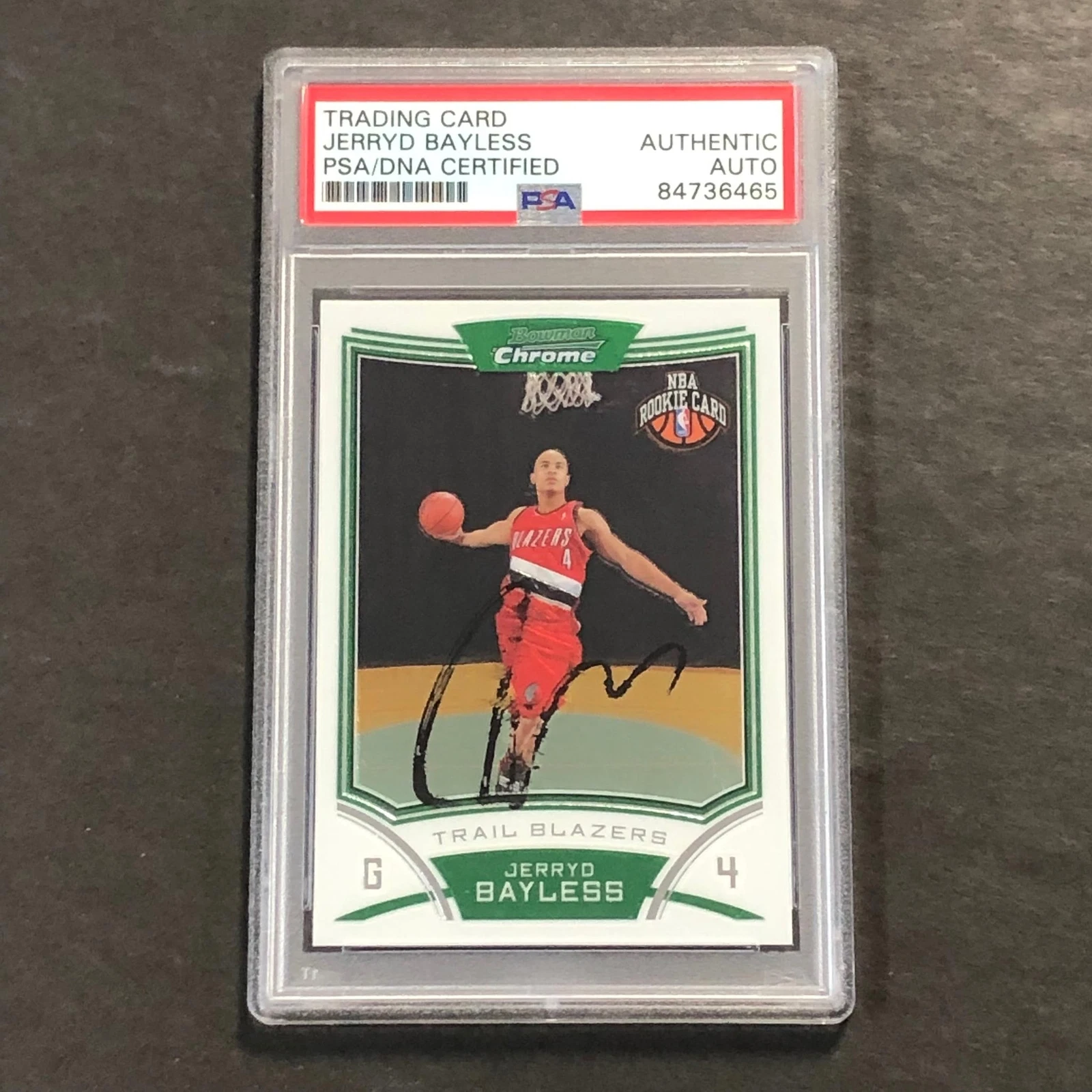 2008-09 Bowman Chrome #121 Jerryd Bayless Signed Card AUTO PSA Slabbed Trail Bla