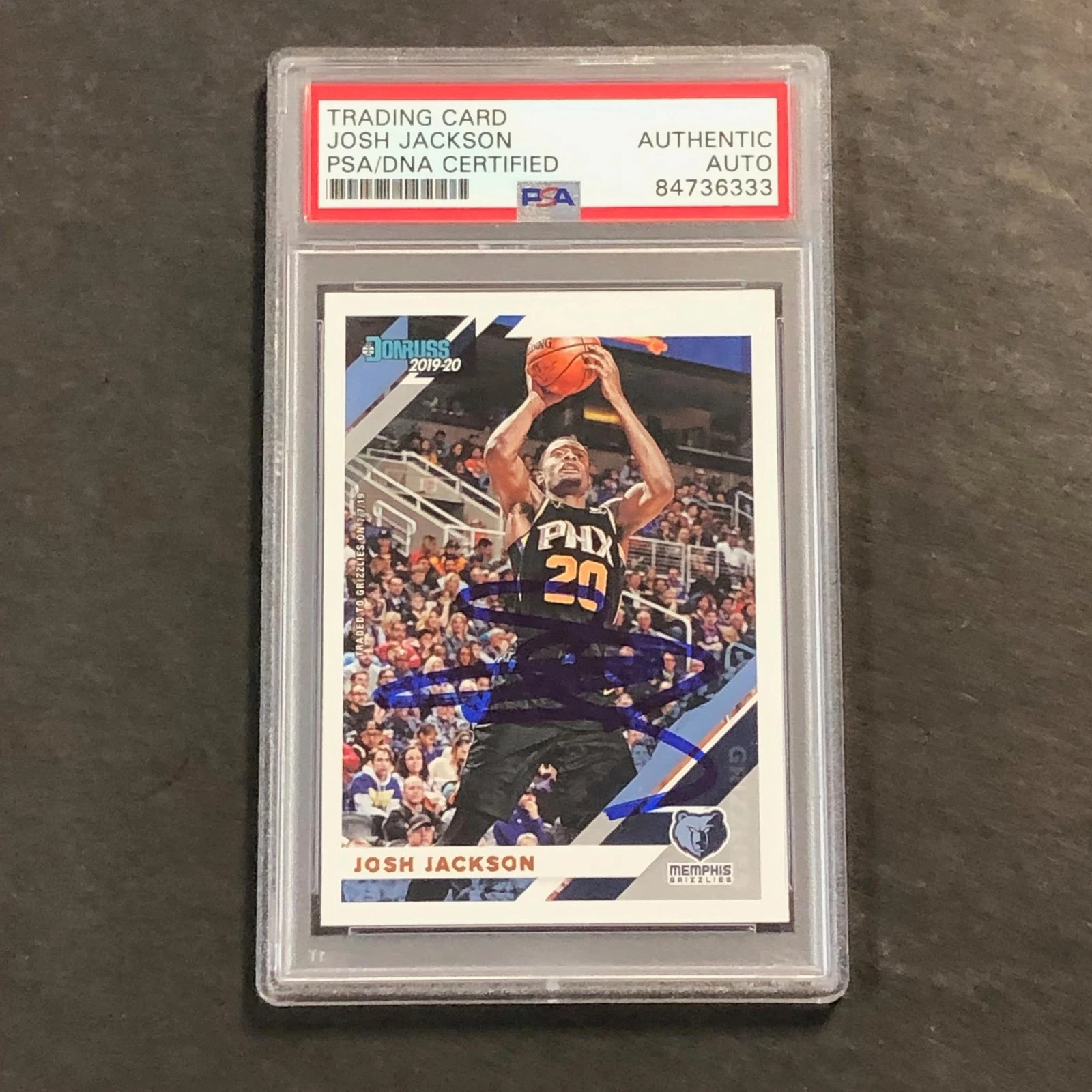 2019-20 Panini Donruss #161 Josh Jackson Signed Rookie Card AUTO PSA Slabbed Gri