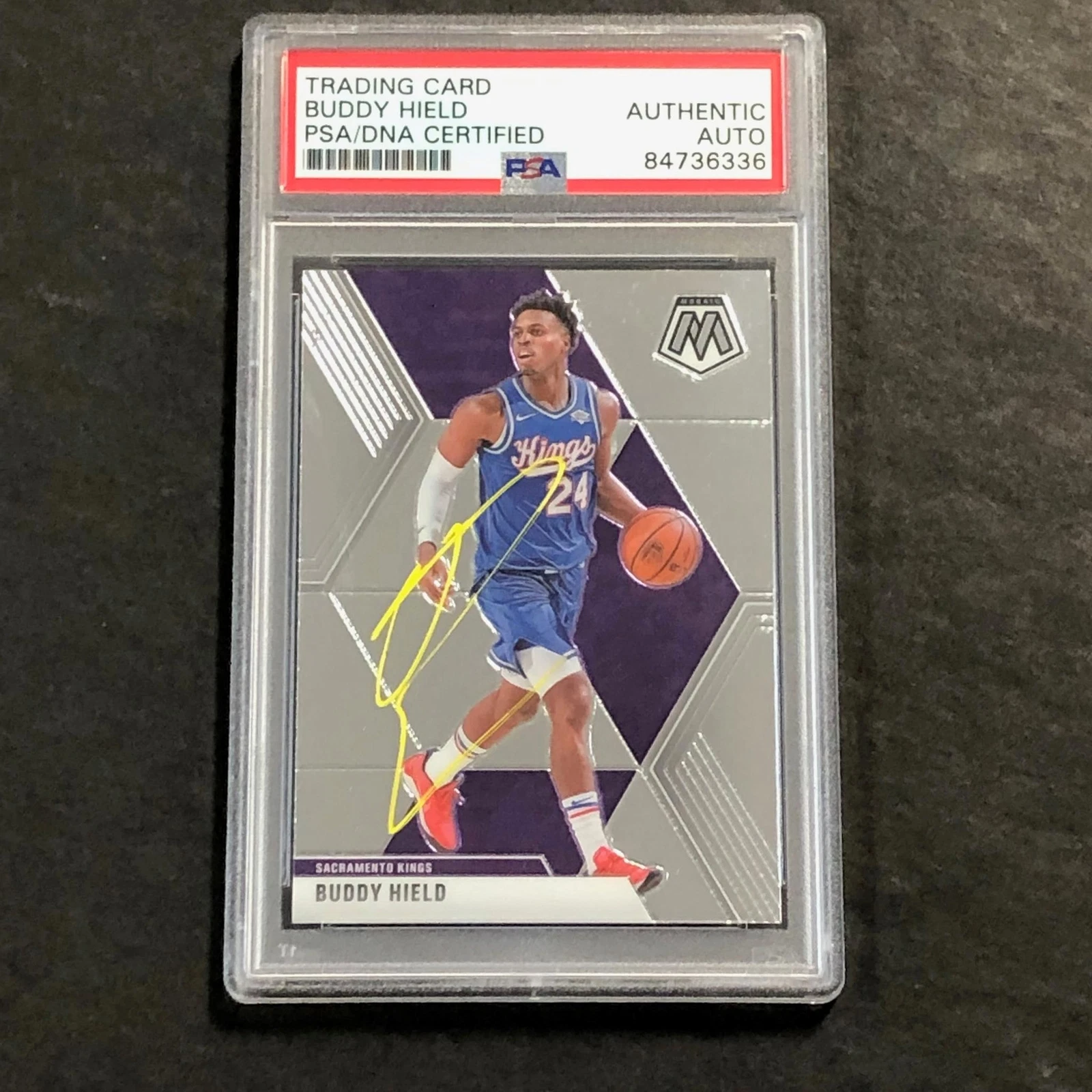 2019-20 Panini Select #198 Buddy Hield Signed Card AUTO PSA Slabbed Kings