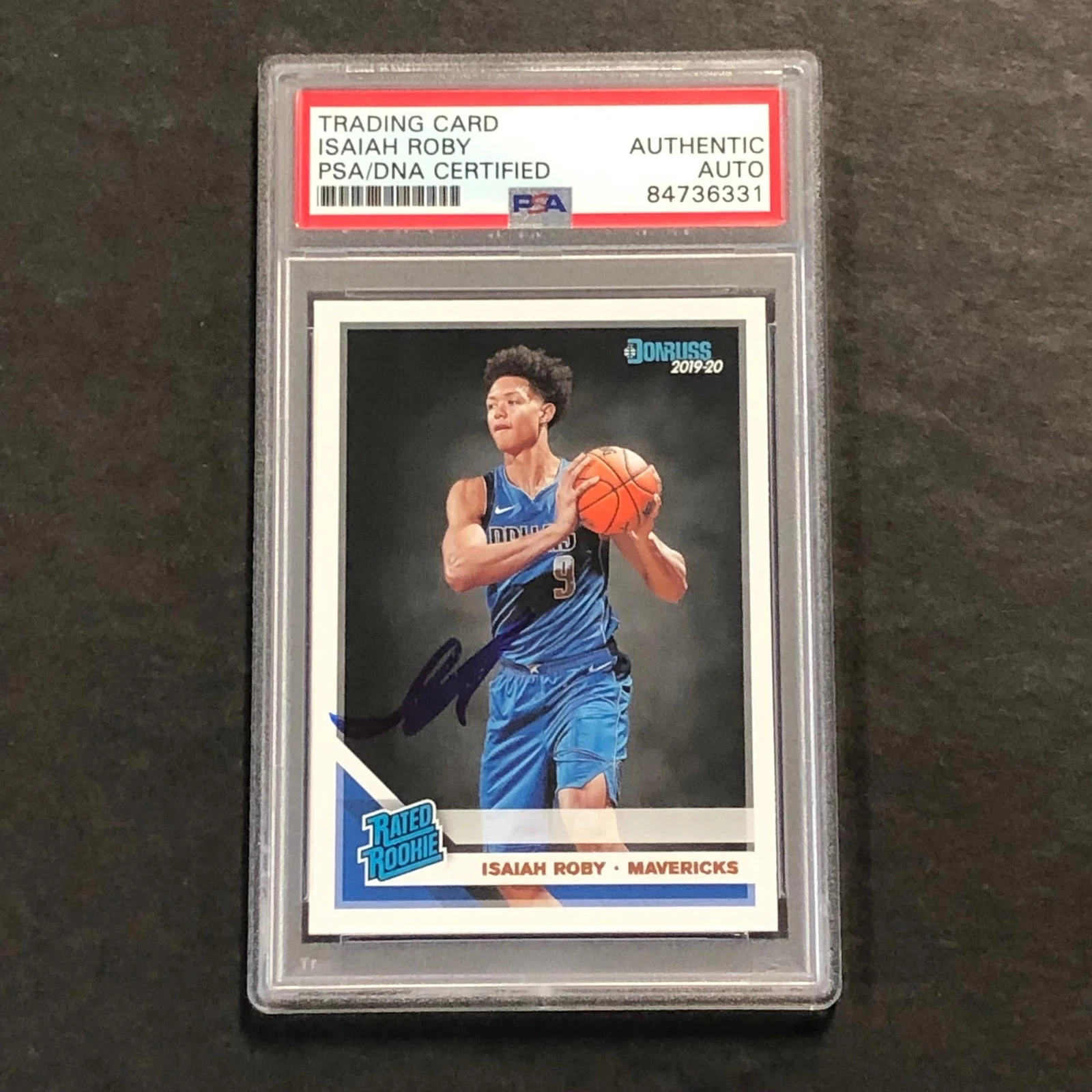 2019-20 Panini Donruss Rated Rookie #235 Isaiah Roby Signed Card AUTO PSA Slabbe