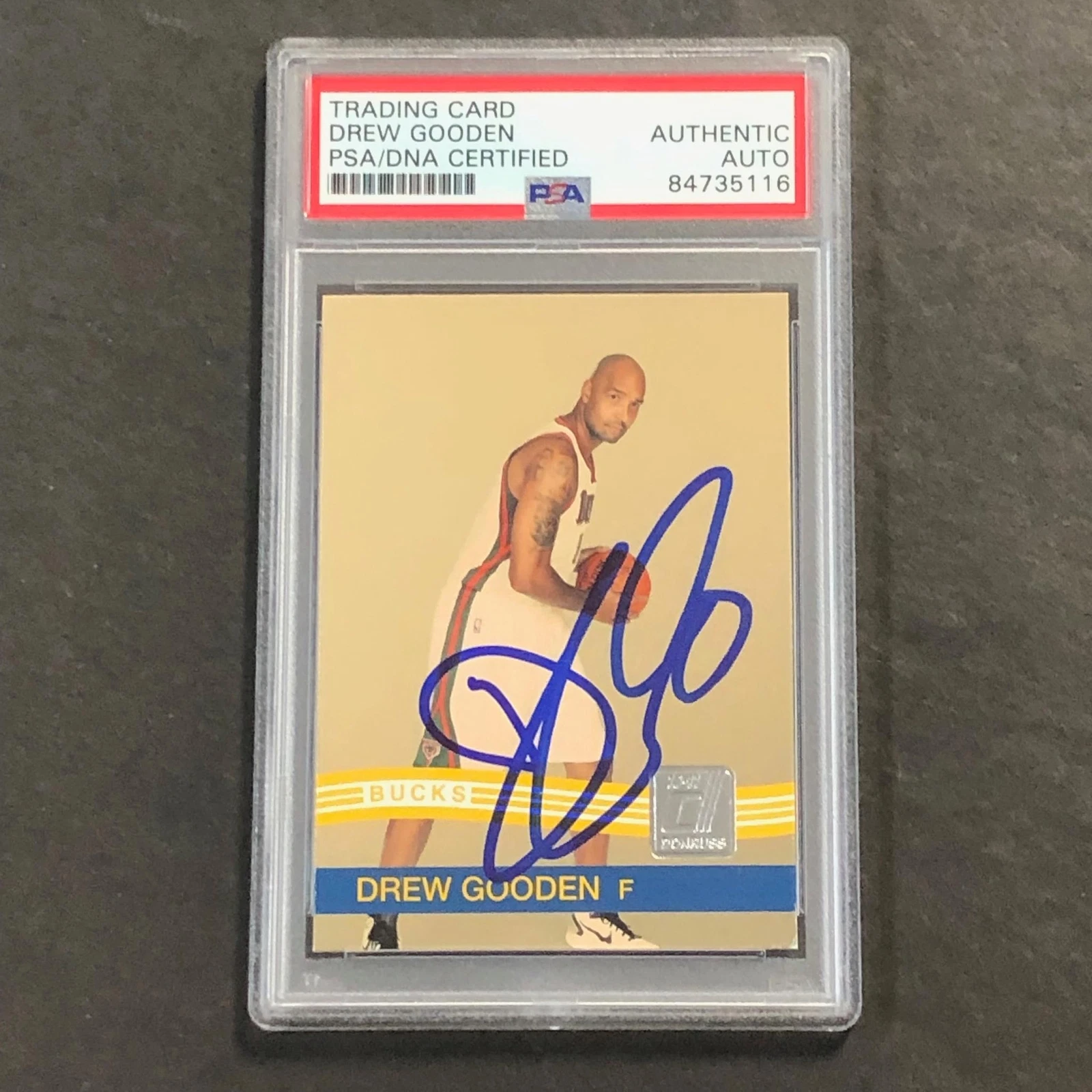 2010-11 Donruss Basketball #73 Drew Gooden Signed Card AUTO PSA/DNA Slabbed Buck