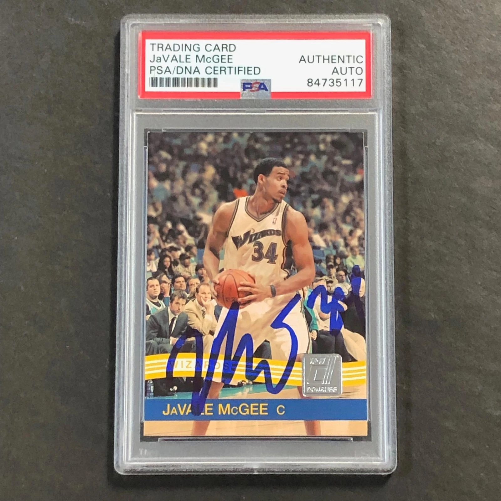 2010-11 Panini Donruss #188 JaVale McGee Signed AUTO PSA Slabbed Wizards