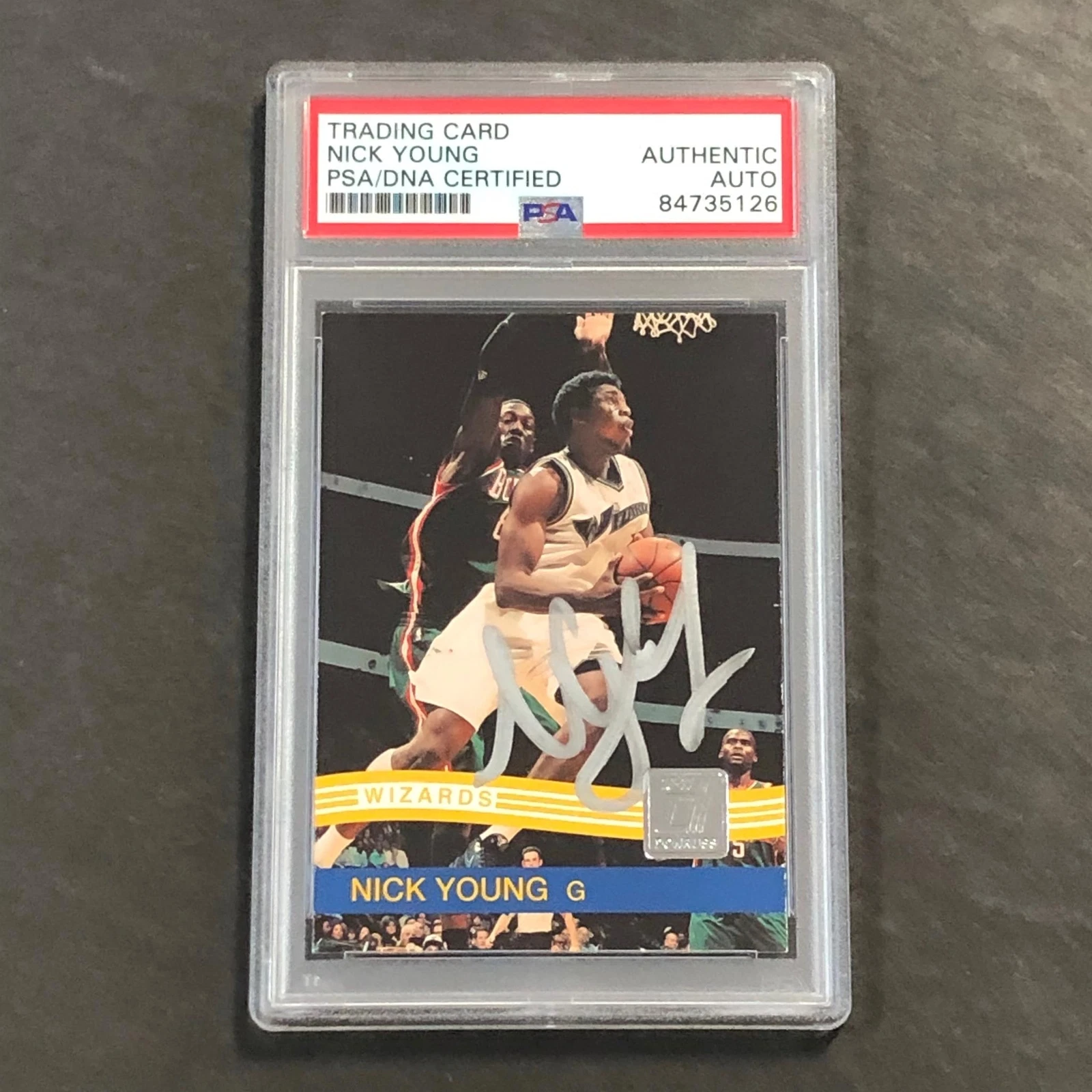 2010-11 Panini Donruss #185 Nick Young Signed Card AUTO PSA Slabbed Wizards