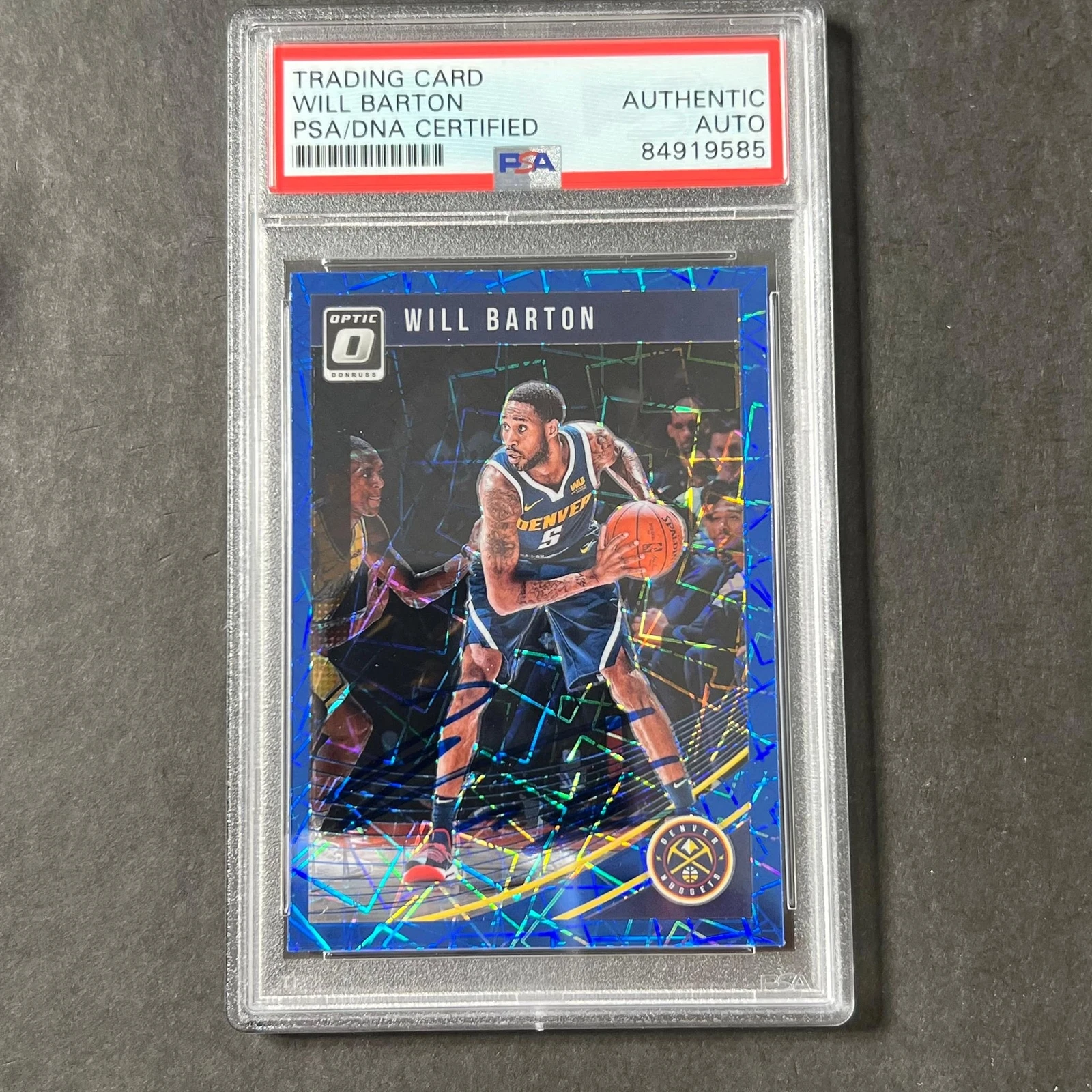 2018-19 Panini Donruss Optic #80 Will Barton Signed Card AUTO PSA Slabbed Nugget