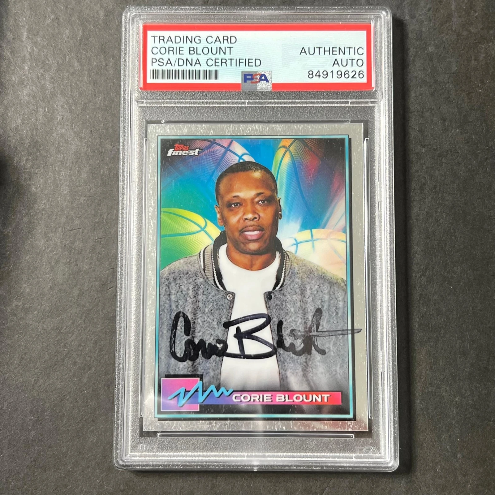 2021 Topps Finest #18 Corie Blount Signed Card AUTO PSA Slabbed Bulls