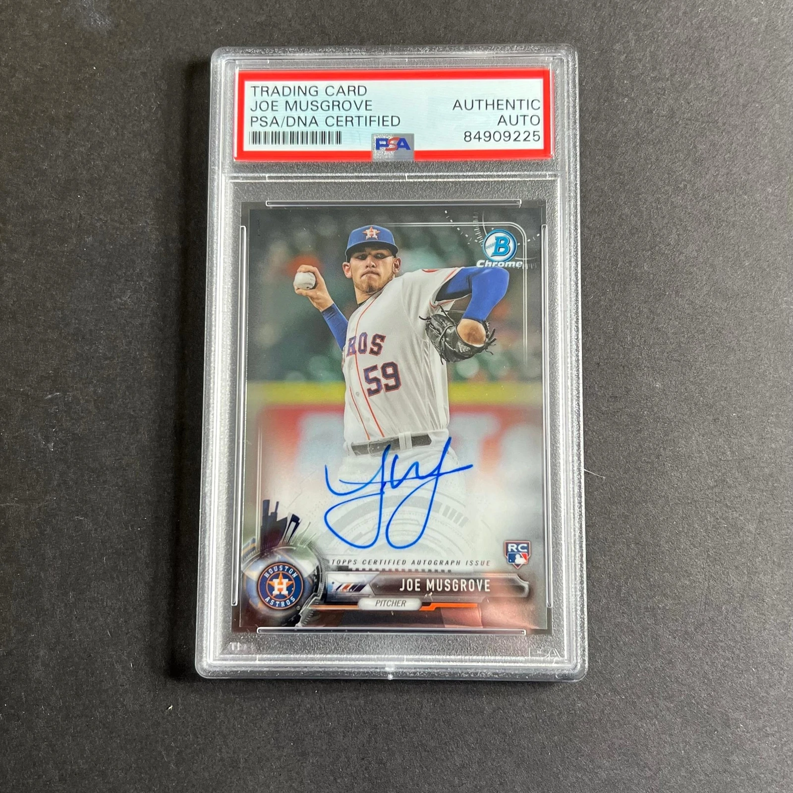 2017 Topps #CRA-JMU Joe Musgrove Signed Rookie Card PSA Slabbed Auto Astros