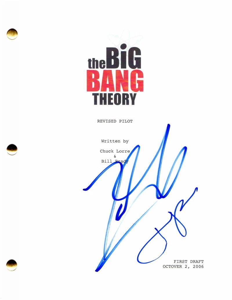 JIM PARSONS & JOHNNY GALECKI SIGNED AUTOGRAPH THE BIG BANG THEORY PILOT SCRIPT