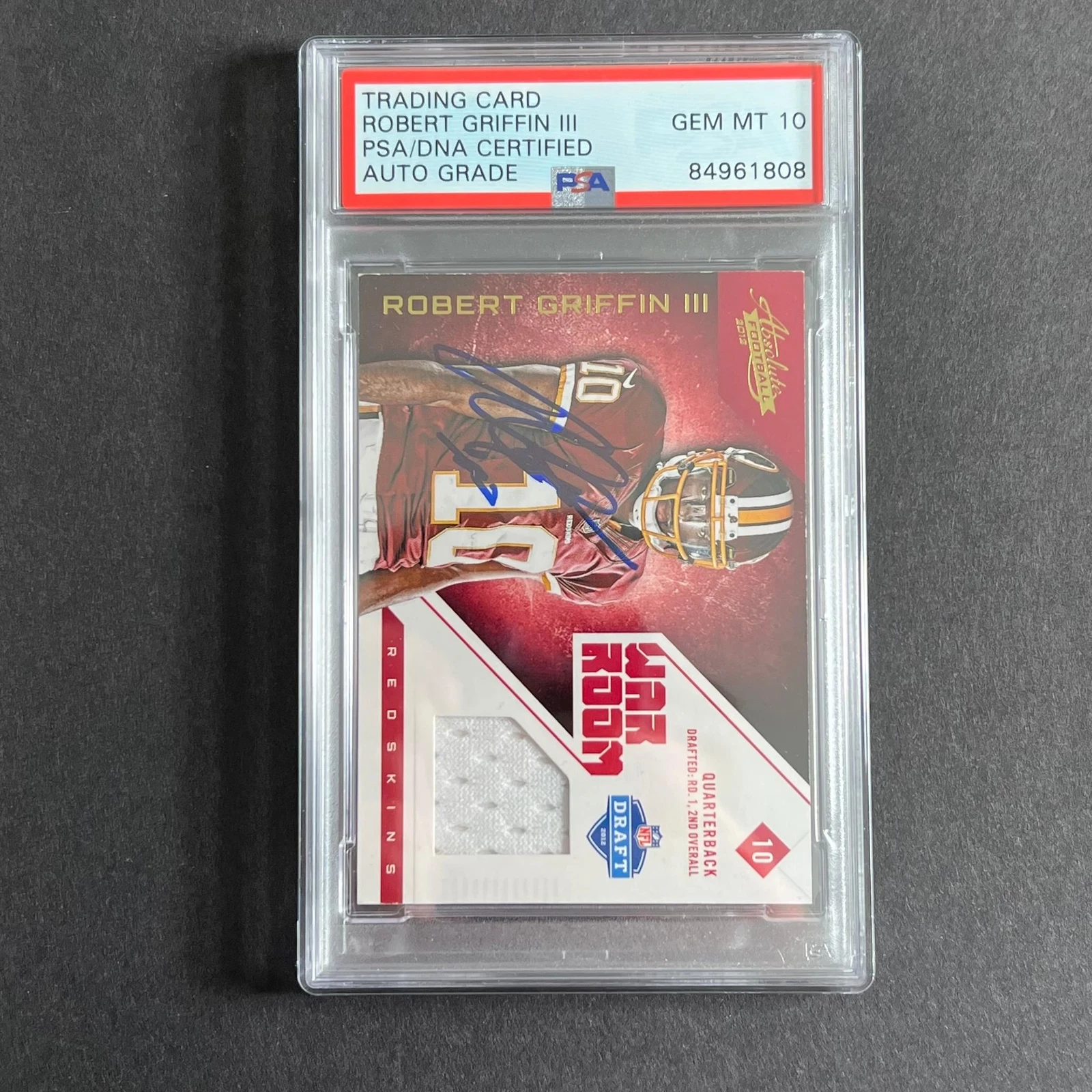 2012 Panini #1 Robert Griffin III Signed Card AUTO 10 PSA Slabbed Washington