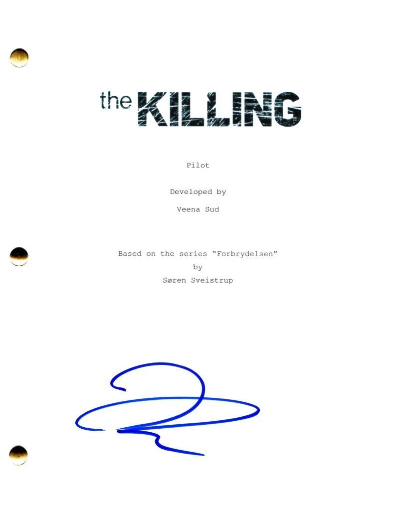 Joel Kinnaman Signed Autograph The Killing Full Pilot Script Screenplay Stephen