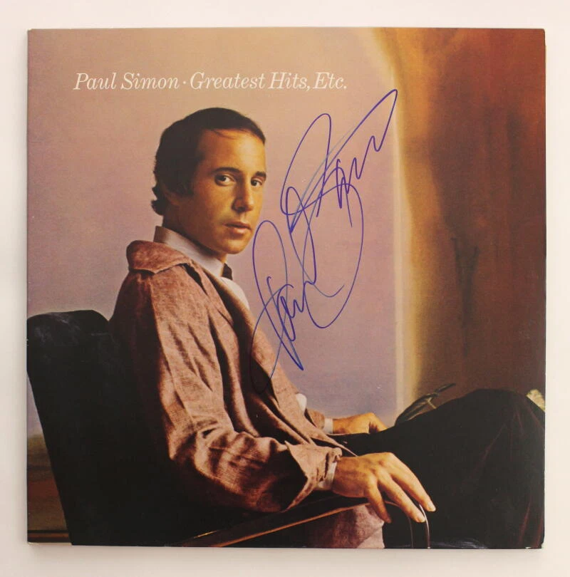 PAUL SIMON SIGNED AUTOGRAPH ALBUM RECORD GREATEST HITS SIMON & GARFUNKEL JSA COA