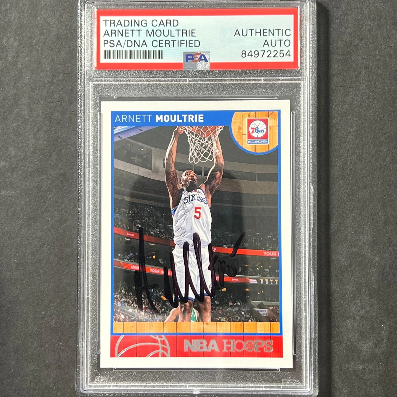 2013-14 Panini Hoops #228 Arnett Moultrie Signed Card AUTO PSA Slabbed 76ers
