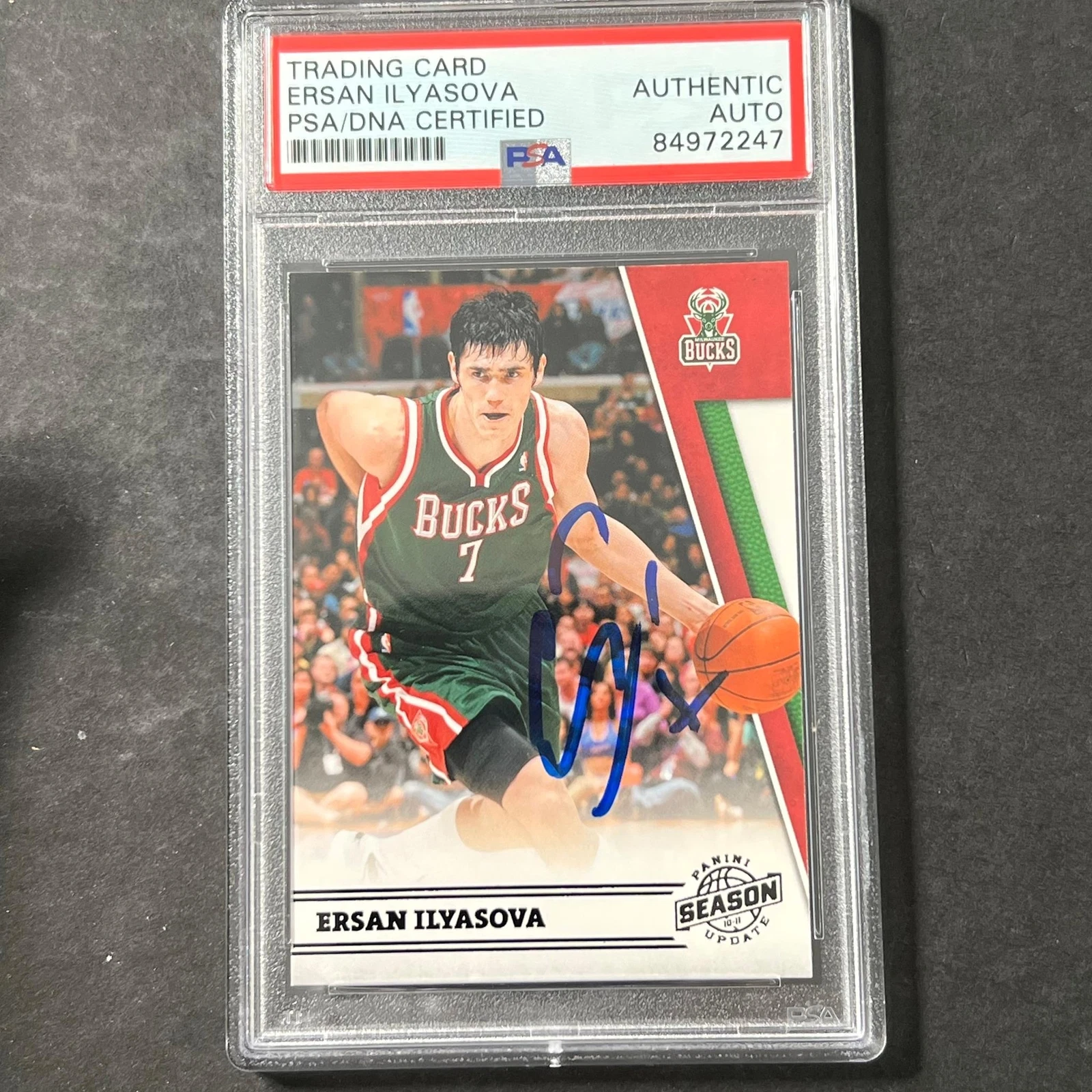 2010-11 Panini Season Update #65 Ersan Ilyasova Signed Card AUTO PSA Slabbed Buc