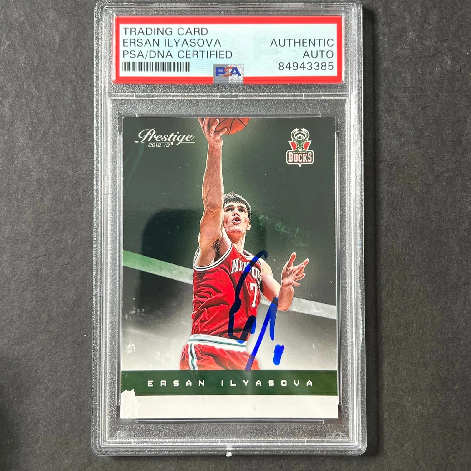 2012-13 Prestige Basketball #76 Ersan Ilyasova Signed Card AUTO PSA Slabbed Buck