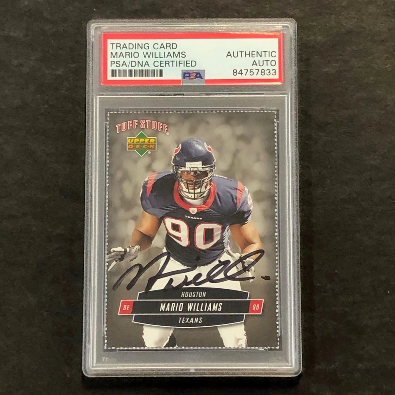 2006 Tuff Stuff Upper Deck #TSUD-18 Mario Williams Signed Card PSA Slabbed AUTO