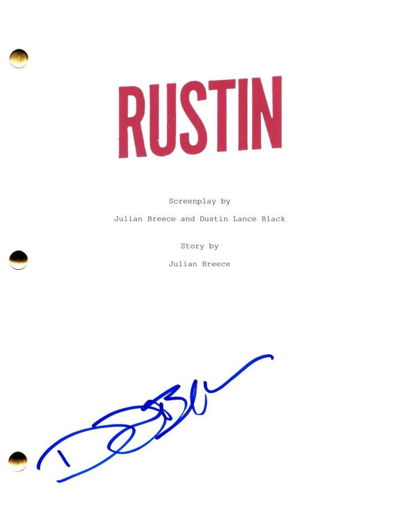 Dustin Lance Black Signed Autograph Rustin Full Movie Script Screenplay