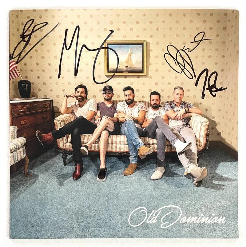 Old Dominion Band Signed Autograph Album Vinyl Record LP - Trevor Rosen +4 JSA