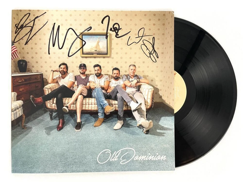 Old Dominion Full Band Signed Autograph Album Vinyl Record LP JSA COA