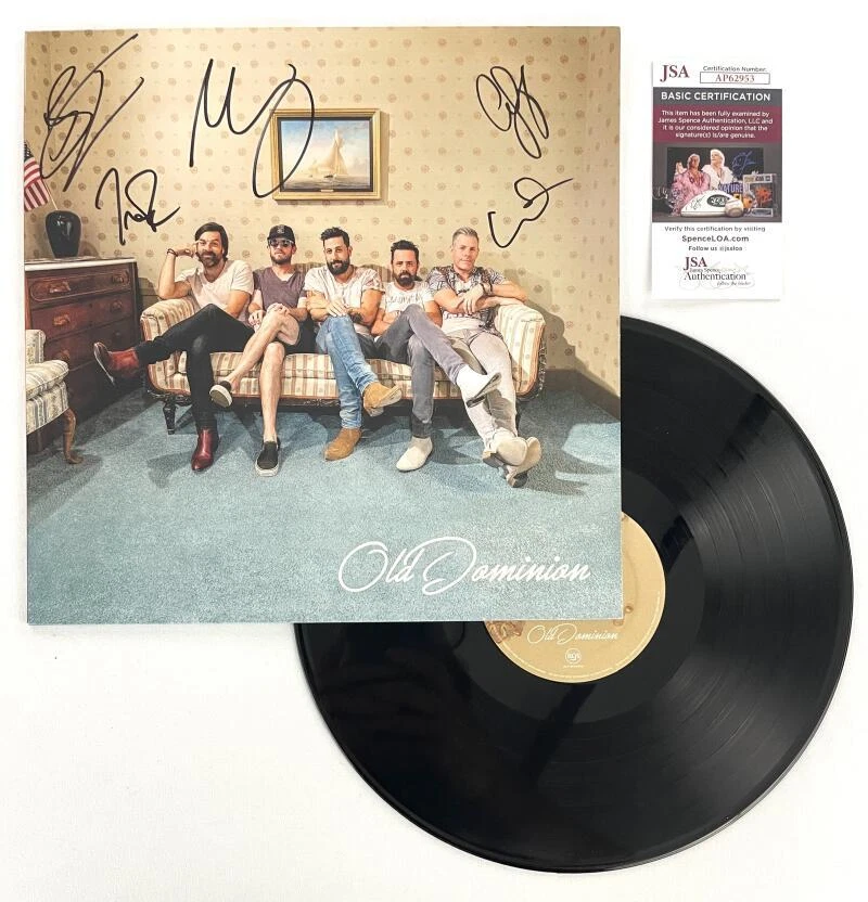 Old Dominion Full Band Signed Autograph Album Vinyl Record LP w/ JSA COA
