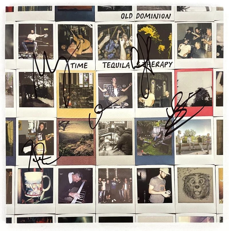 Old Dominion Full Band Signed Autograph Album Vinyl - Time Tequila & Therapy JSA