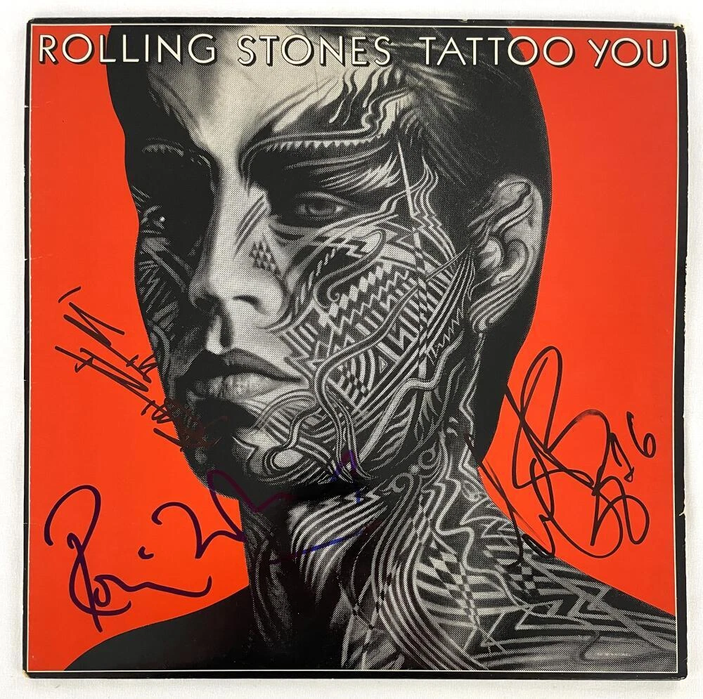 The Rolling Stones x3 Signed Autograph Album Record - Watts Wood Richards w/ JSA
