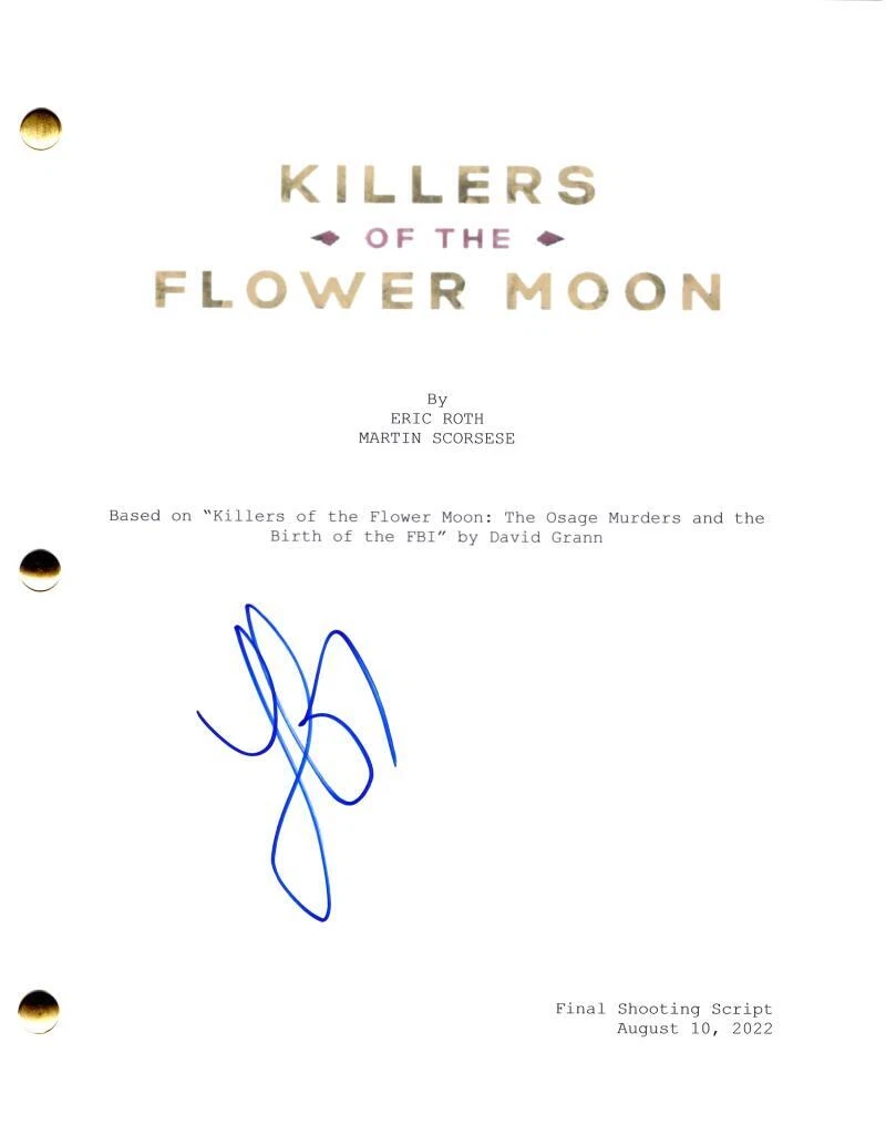 Lily Gladstone Signed Autograph Killers of the Flower Moon Full Movie Script